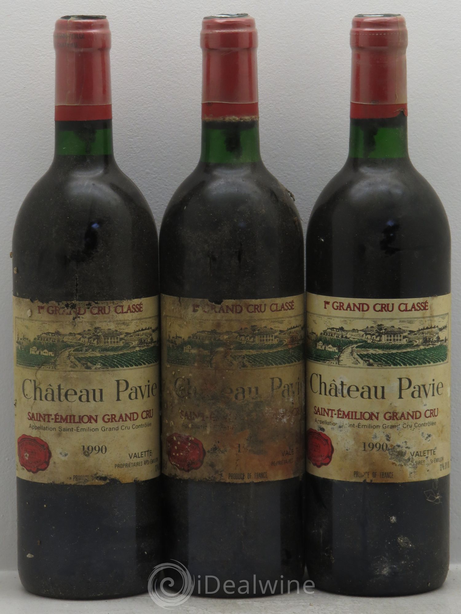 Château Pavie 1er Grand Cru Classé A 1990 - Lot de 3 bouteilles - 0