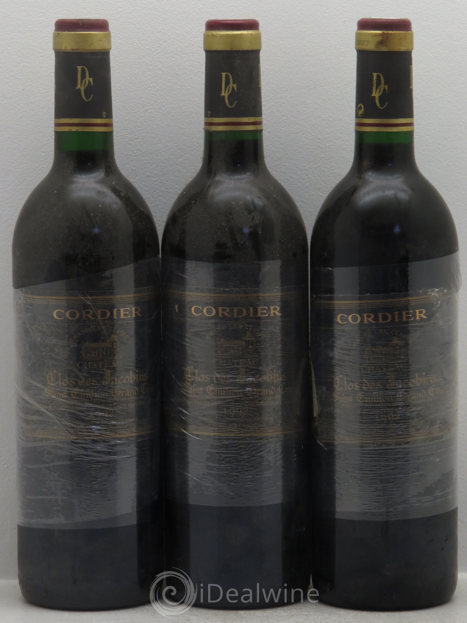Château Clos des Jacobins Grand Cru Classé 1992 - Lot de 3 bouteilles - 0