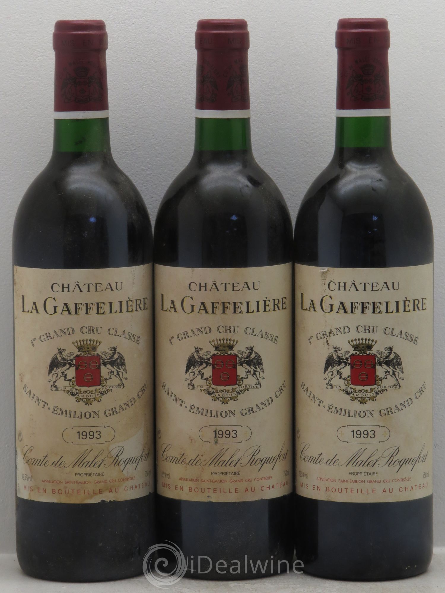 Château la Gaffelière 1er Grand Cru Classé B 1993 - Lot de 3 bouteilles - 0