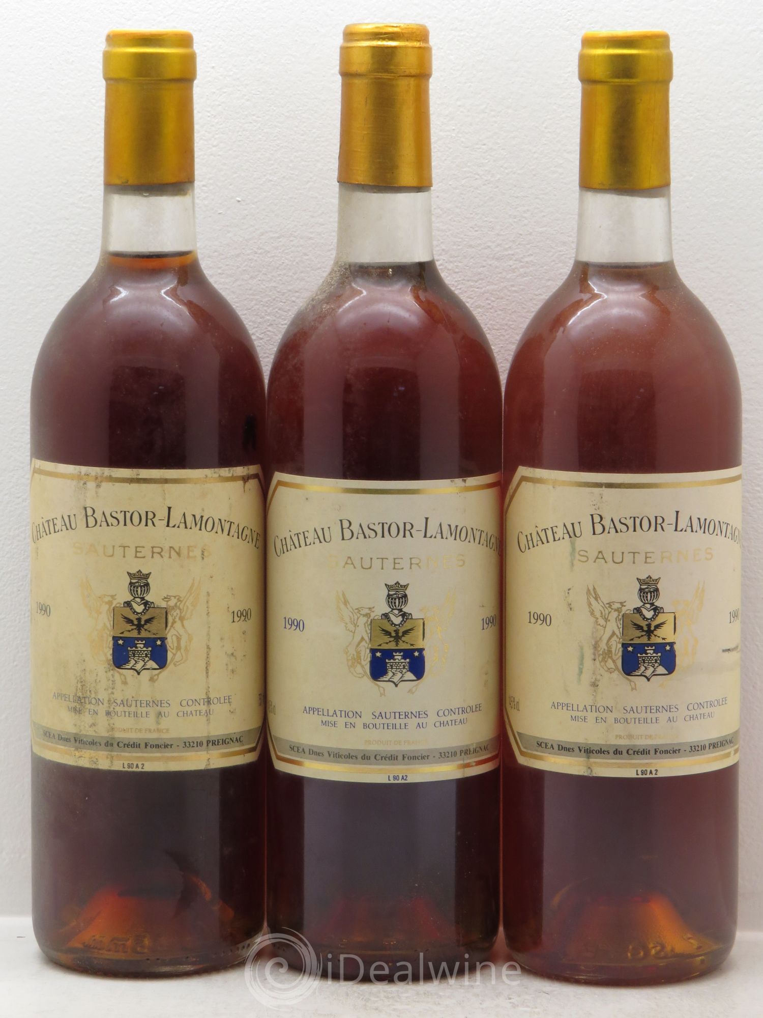 Château Bastor Lamontagne 1990 - Lotto di 3 bottiglie - 0
