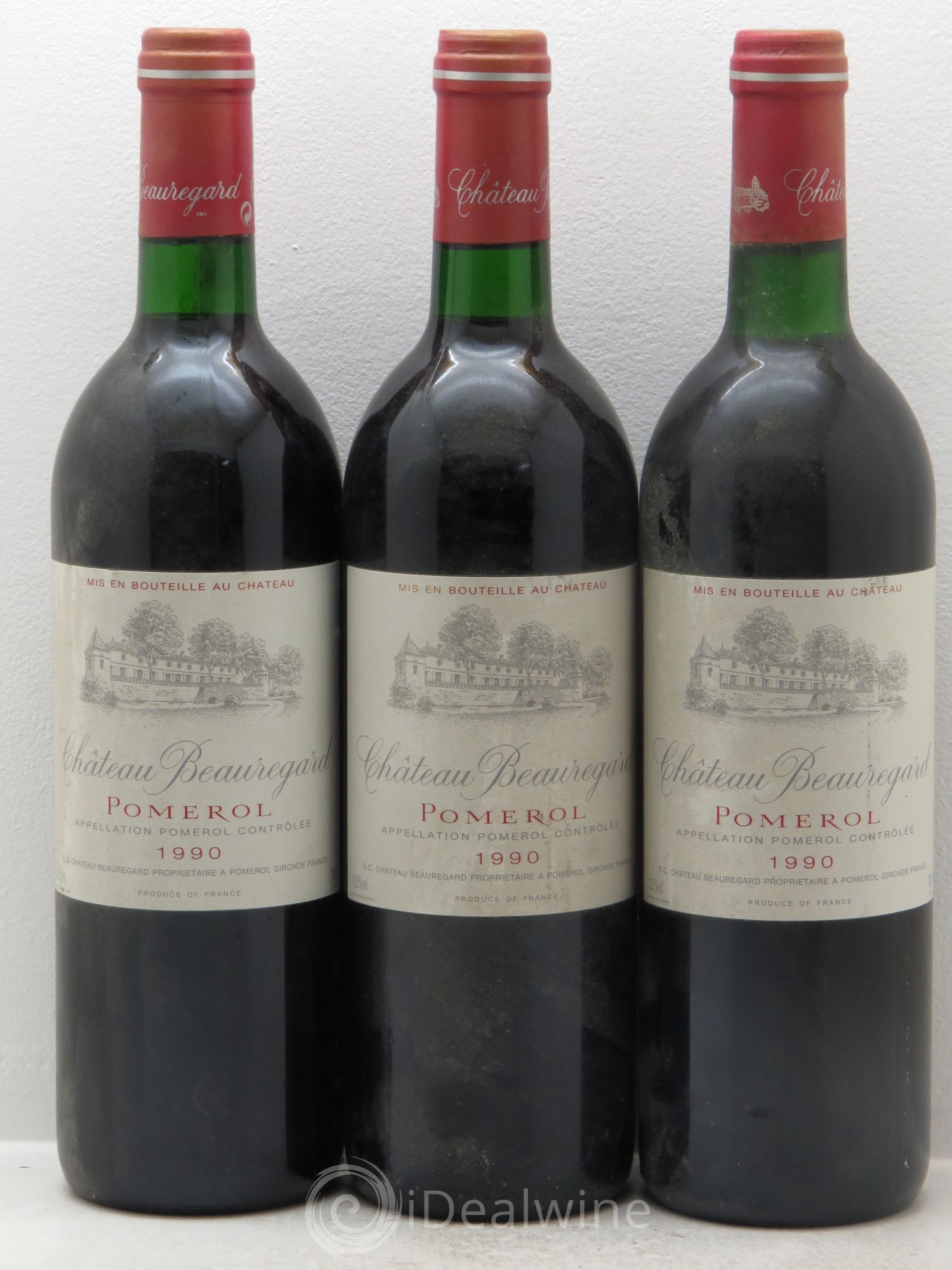 Château Beauregard 1990 - Lot de 3 bouteilles - 0