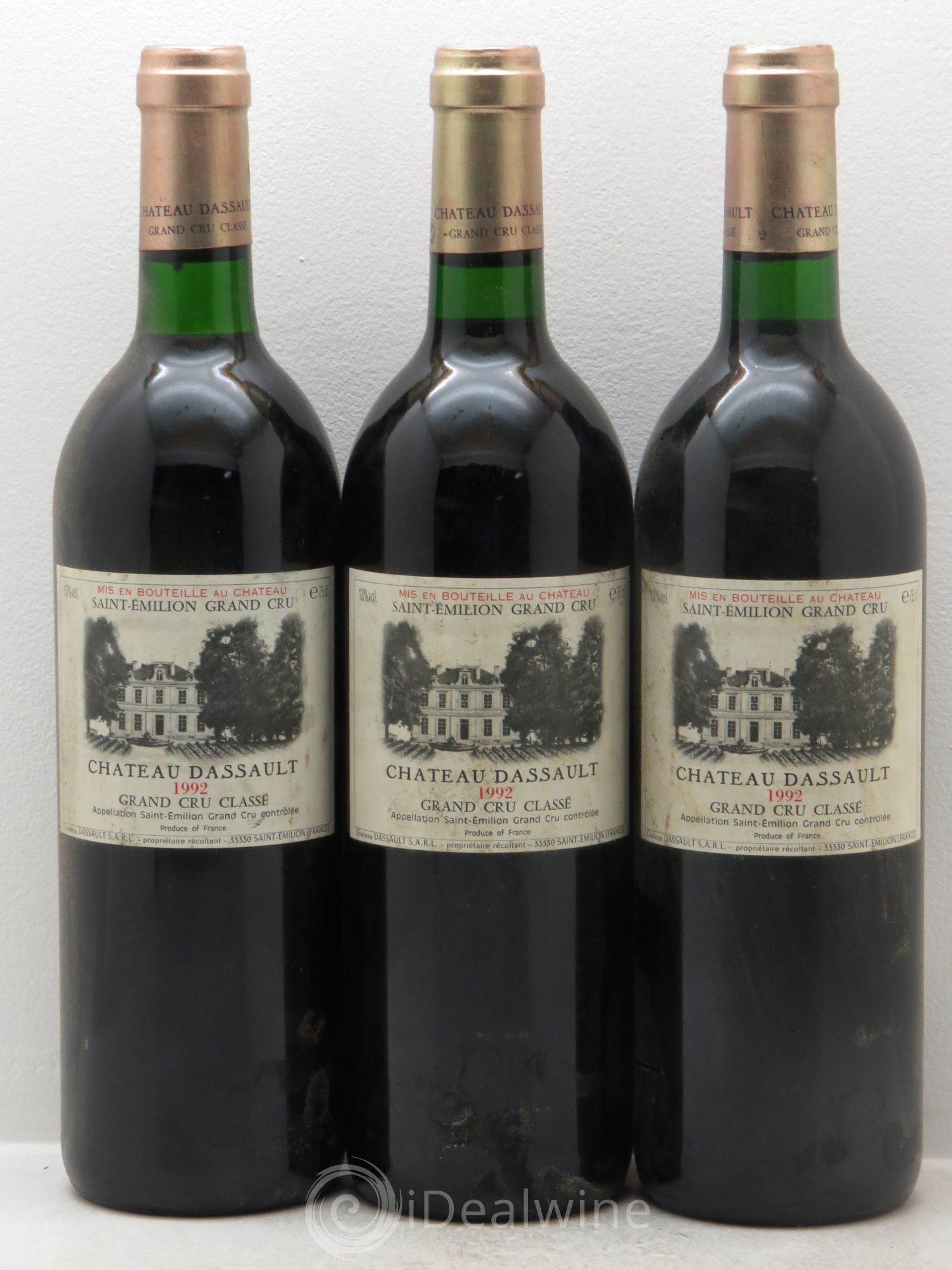 Château Dassault Grand Cru Classé 1992 - Lot de 3 bouteilles - 0