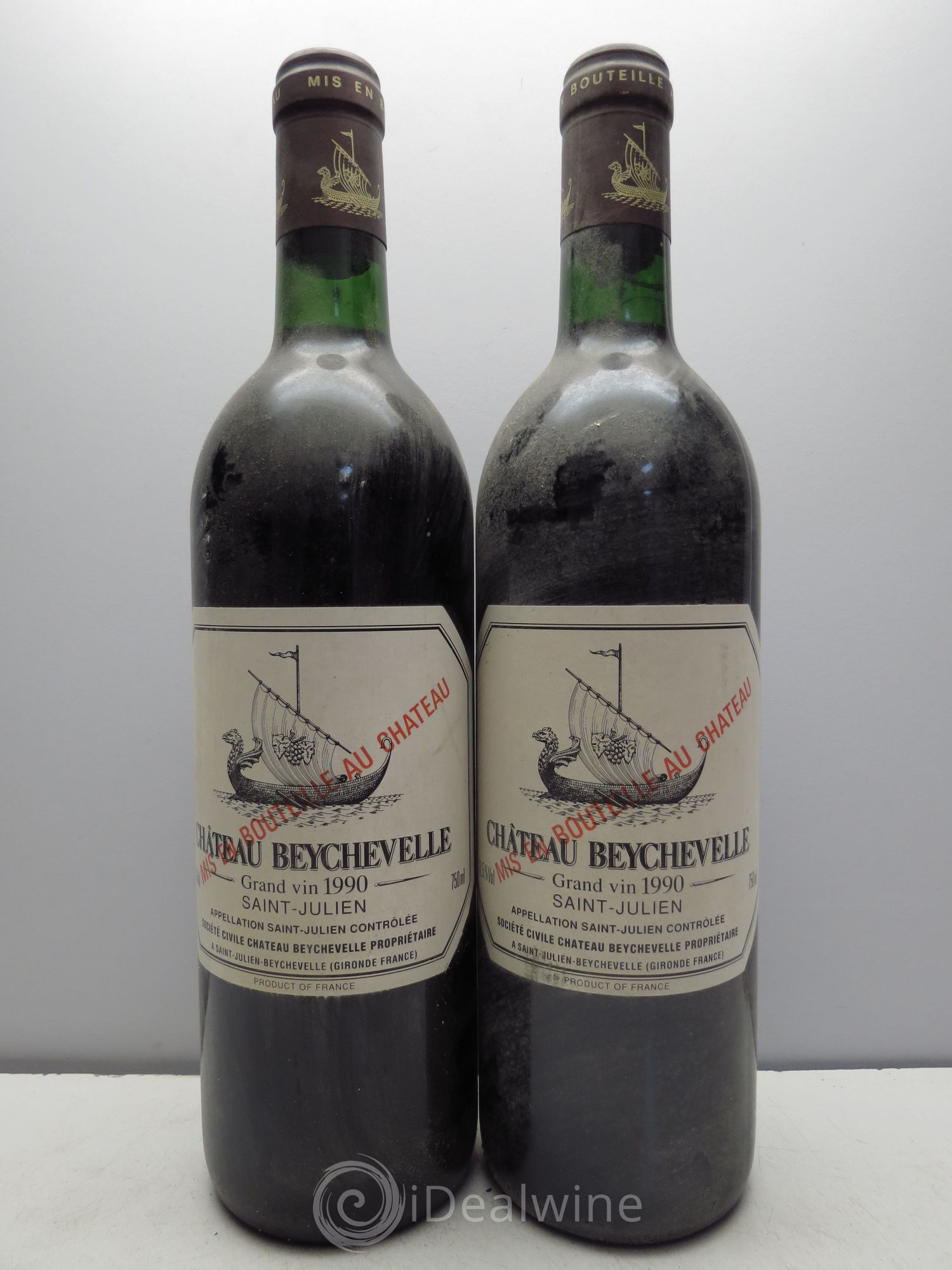 Château Beychevelle 4ème Grand Cru Classé 1990 - Lot de 2 bouteilles - 0