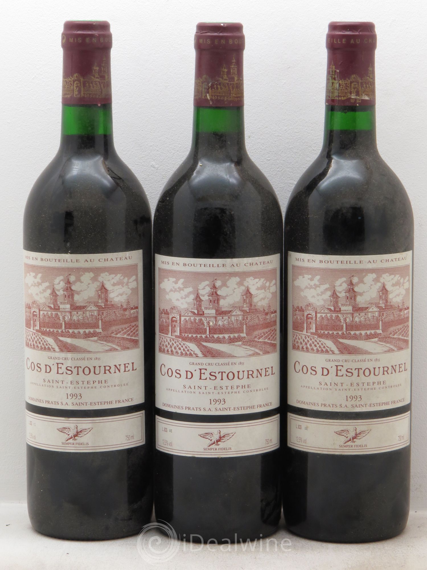 Cos d'Estournel 2ème Grand Cru Classé 1993 - Lot de 3 bouteilles - 0