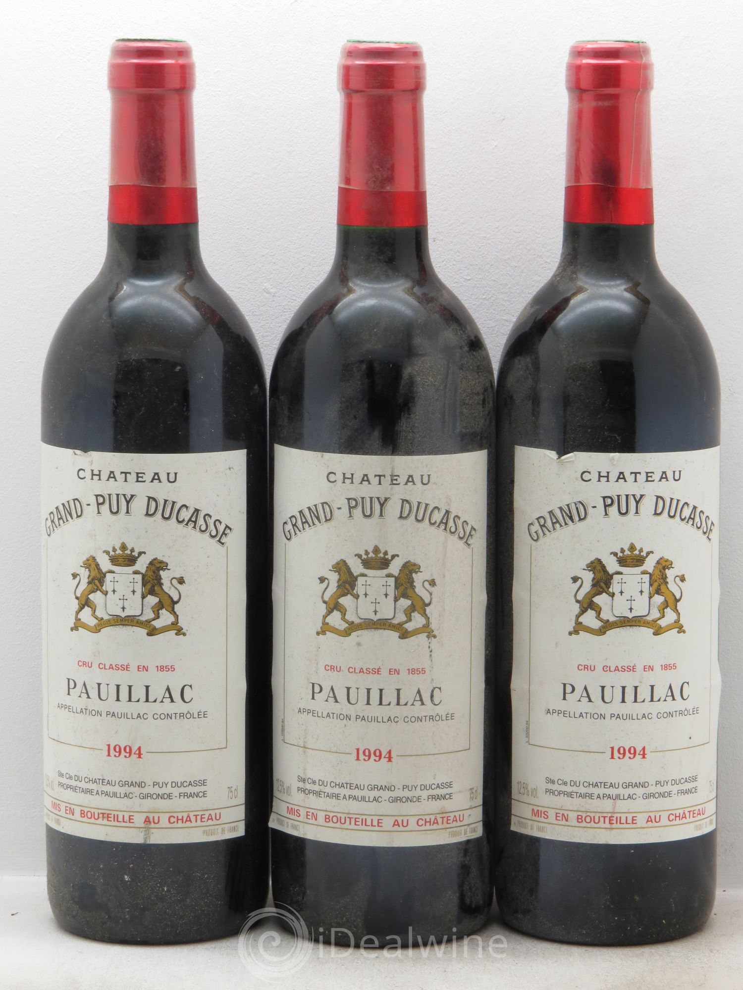 Château Grand Puy Ducasse 5ème Grand Cru Classé 1994 - Lot de 3 bouteilles - 0