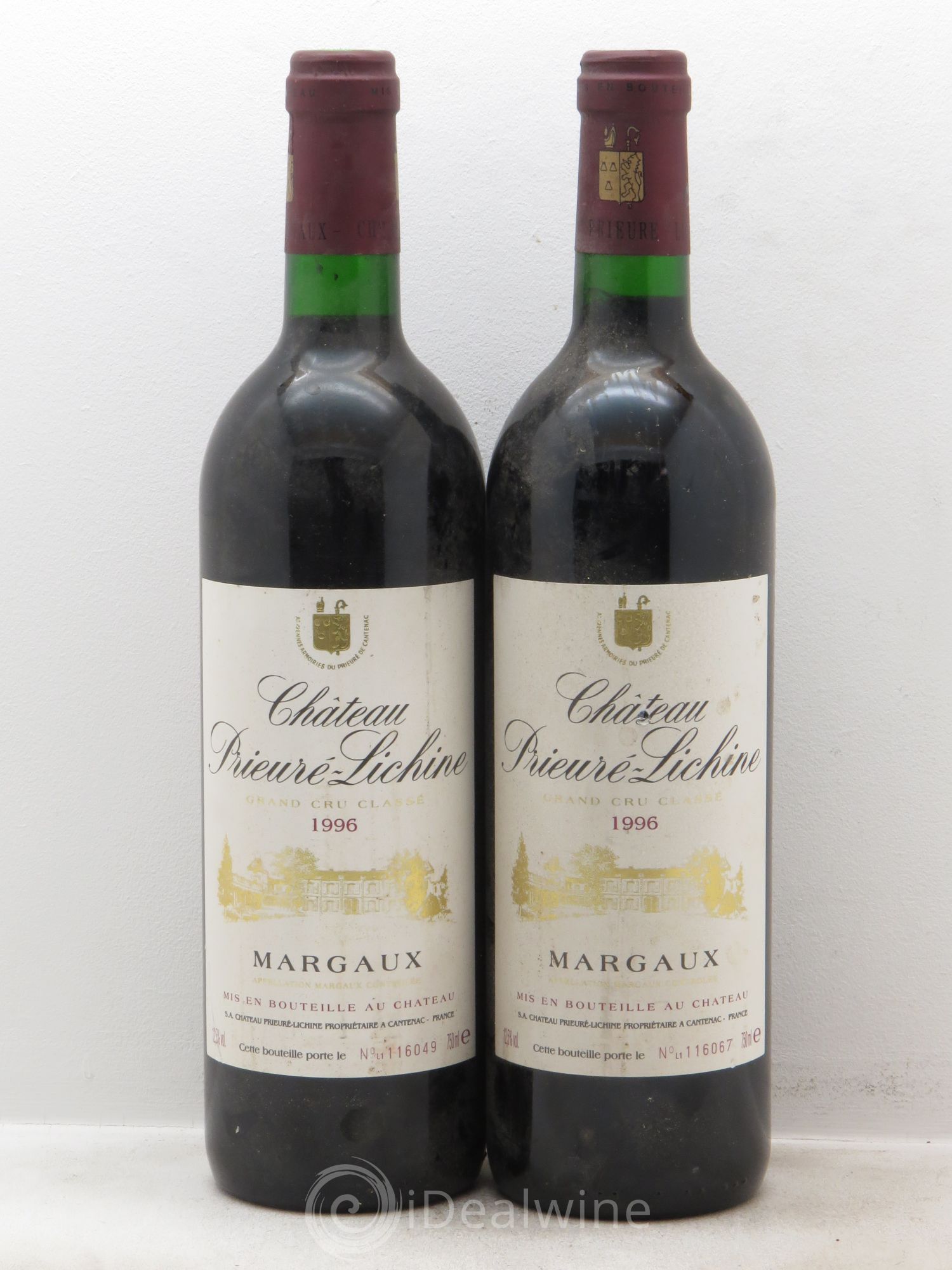 Château Prieuré Lichine 4ème Grand Cru Classé 1996 - Lot de 2 bouteilles - 0