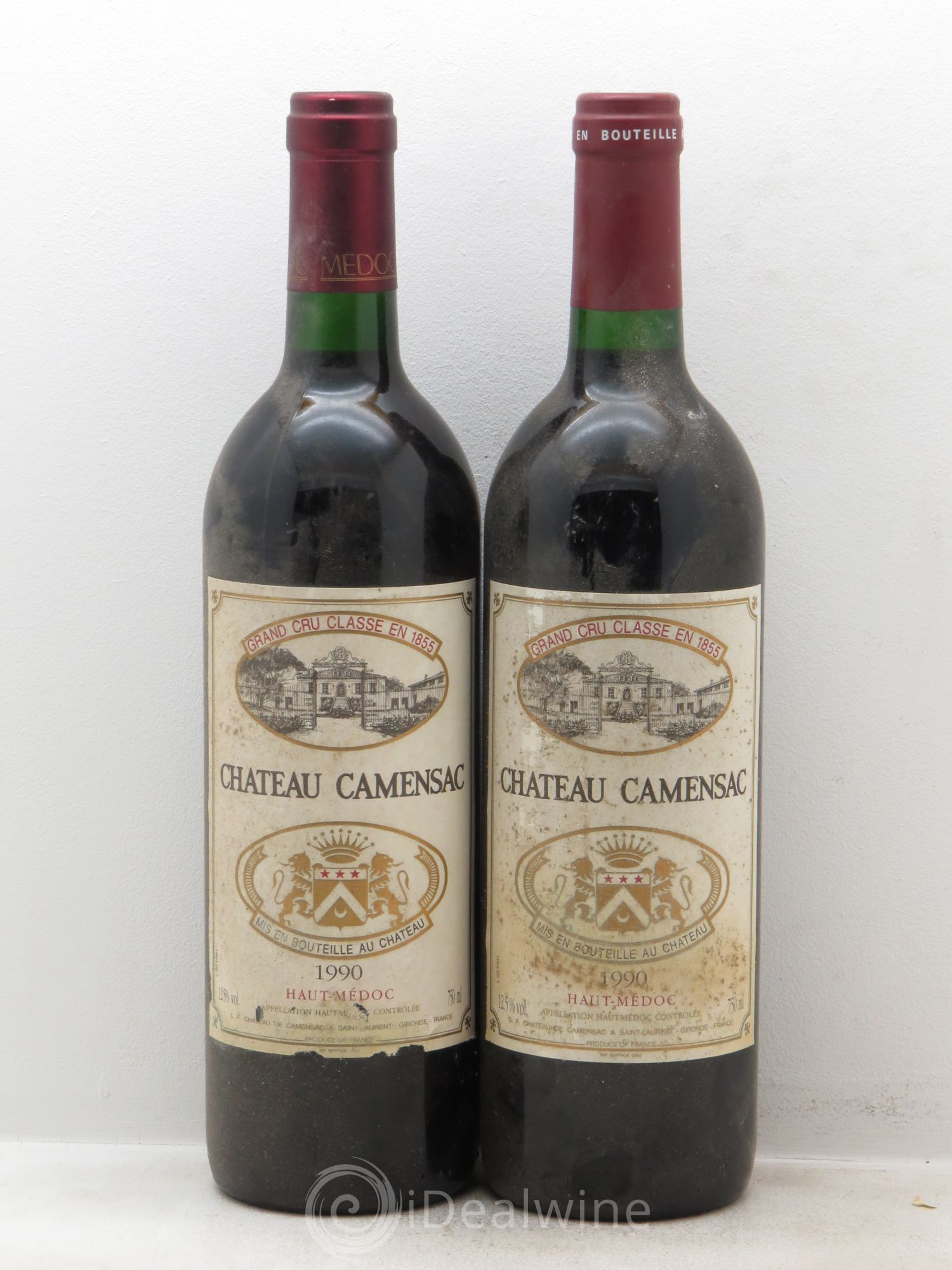 Château Camensac 5ème Grand Cru Classé 1990 - Lot de 2 bouteilles - 0