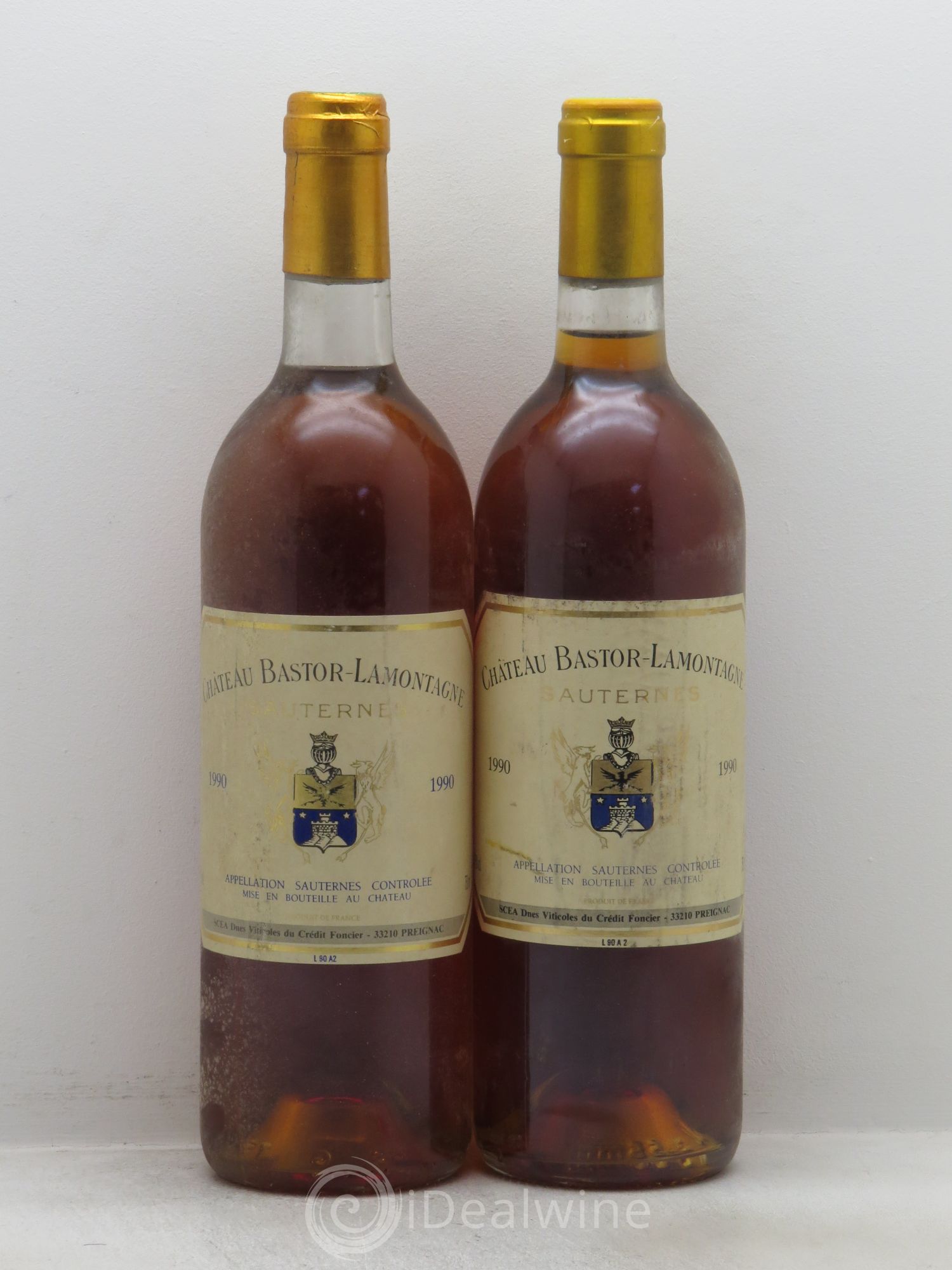 Château Bastor Lamontagne 1990 - Lotto di 2 bottiglie - 0