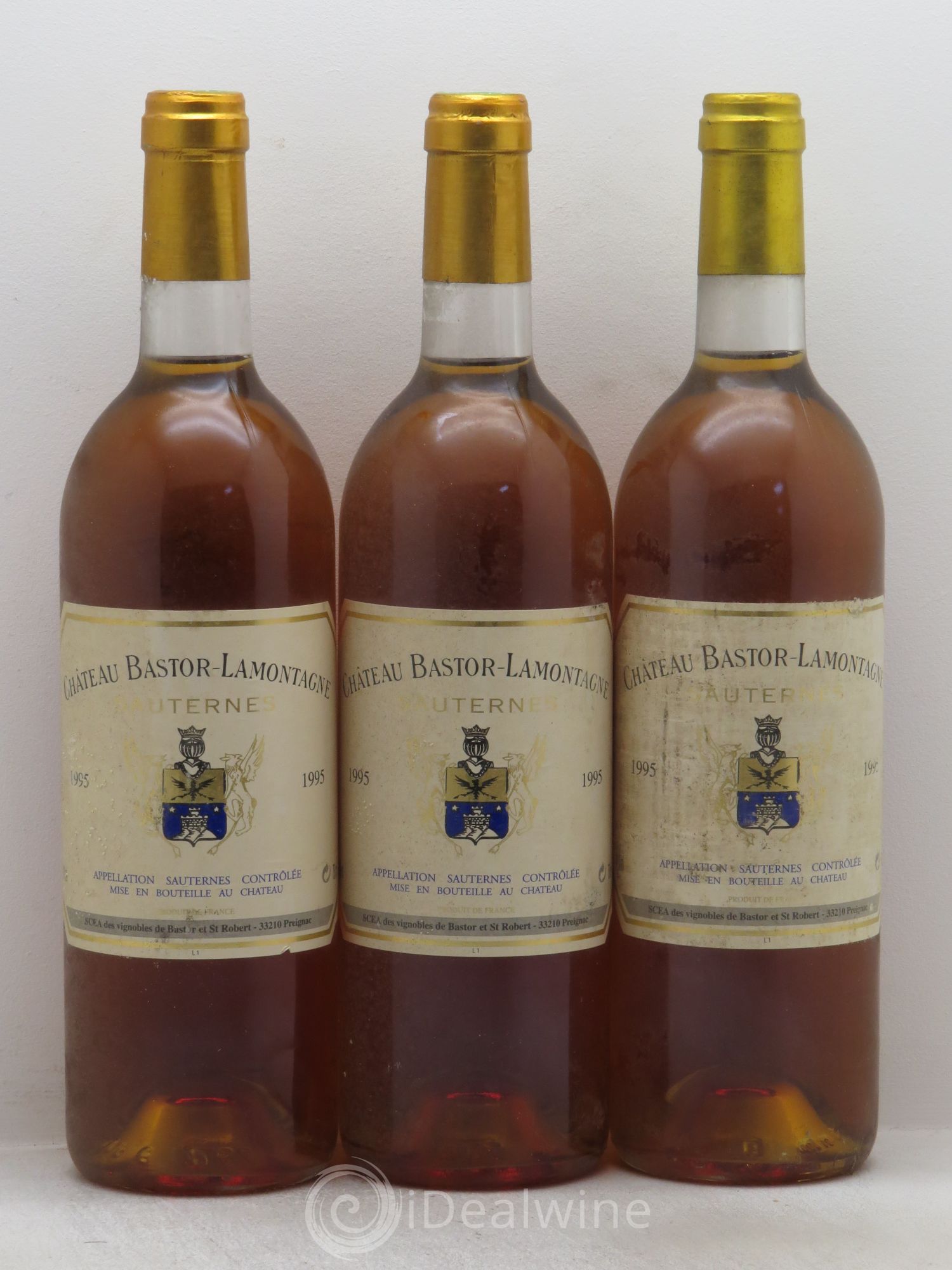 Château Bastor Lamontagne 1995 - Lotto di 3 bottiglie - 0
