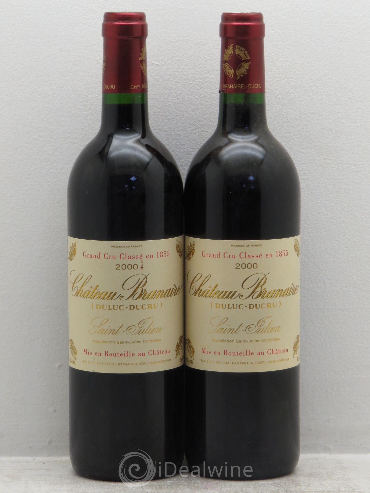 Château Branaire Ducru 4ème Grand Cru Classé 2000 - Lot de 2 bouteilles - 0