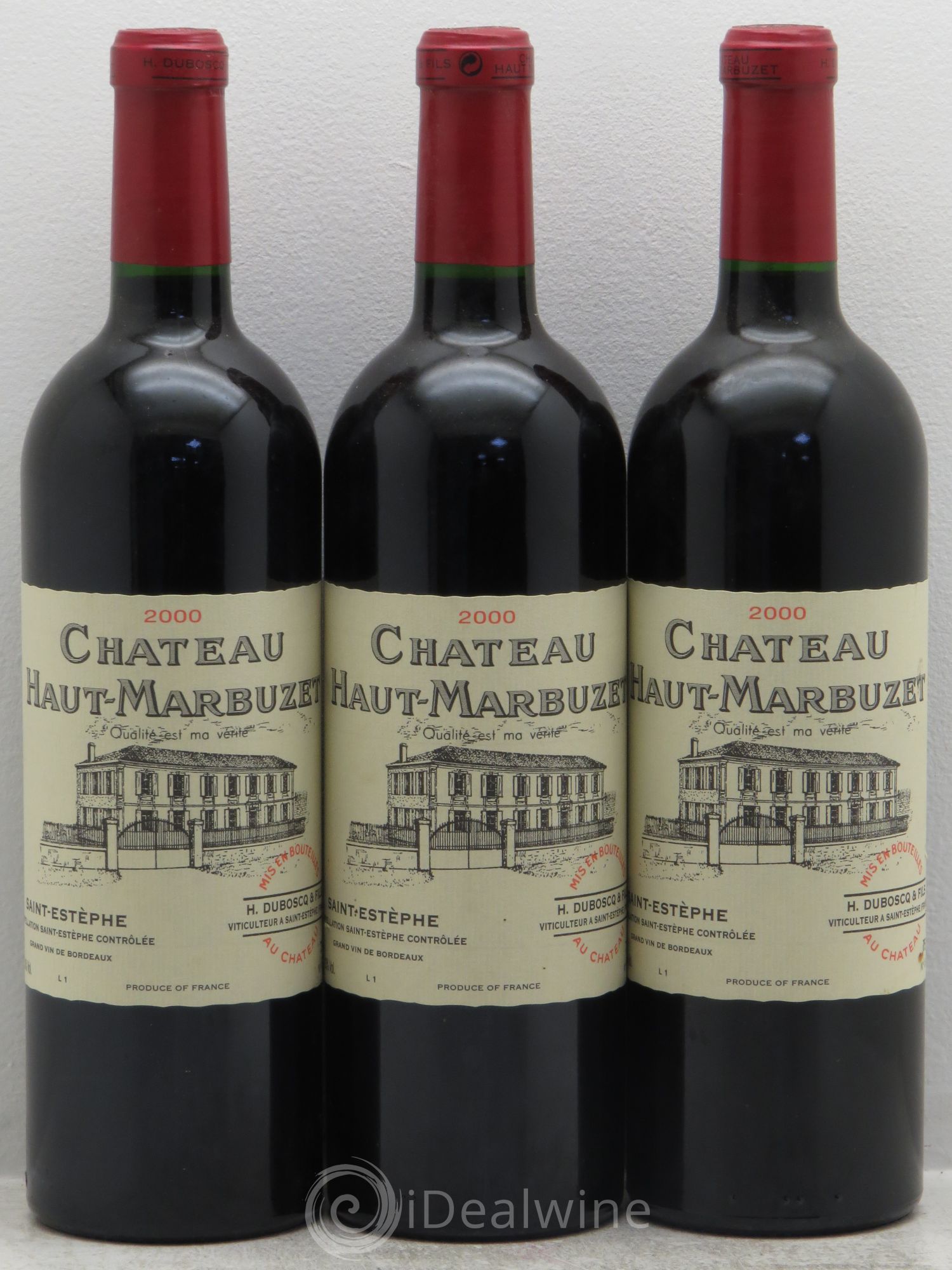 Château Haut Marbuzet 2000 - Lot de 3 bouteilles - 0