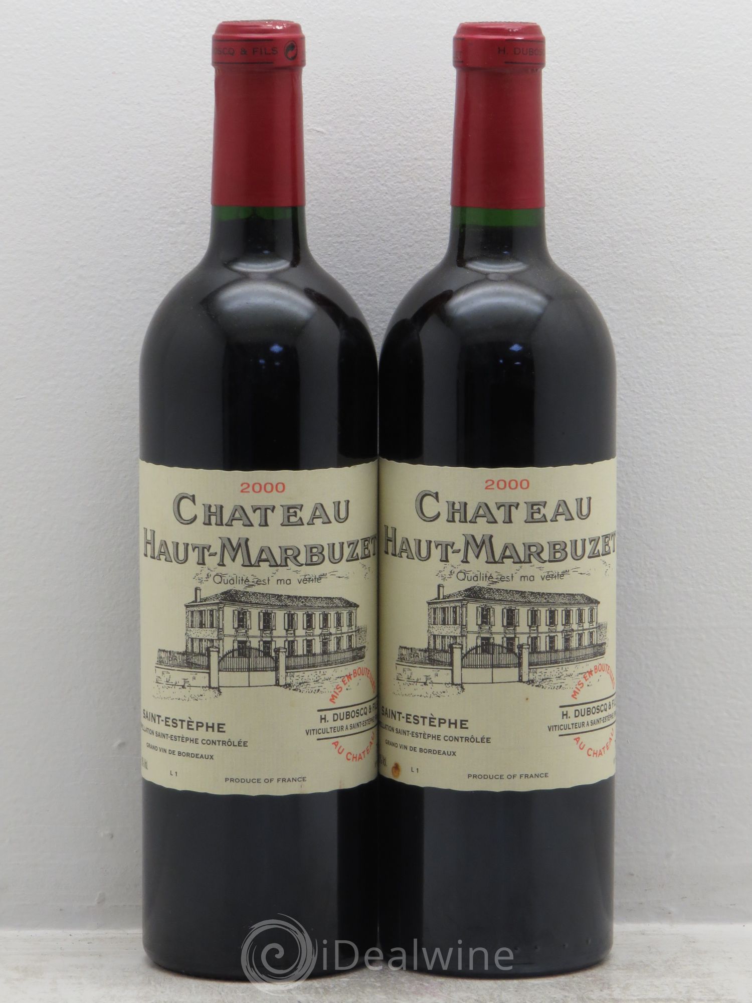 Château Haut Marbuzet 2000 - Lot de 2 bouteilles - 0