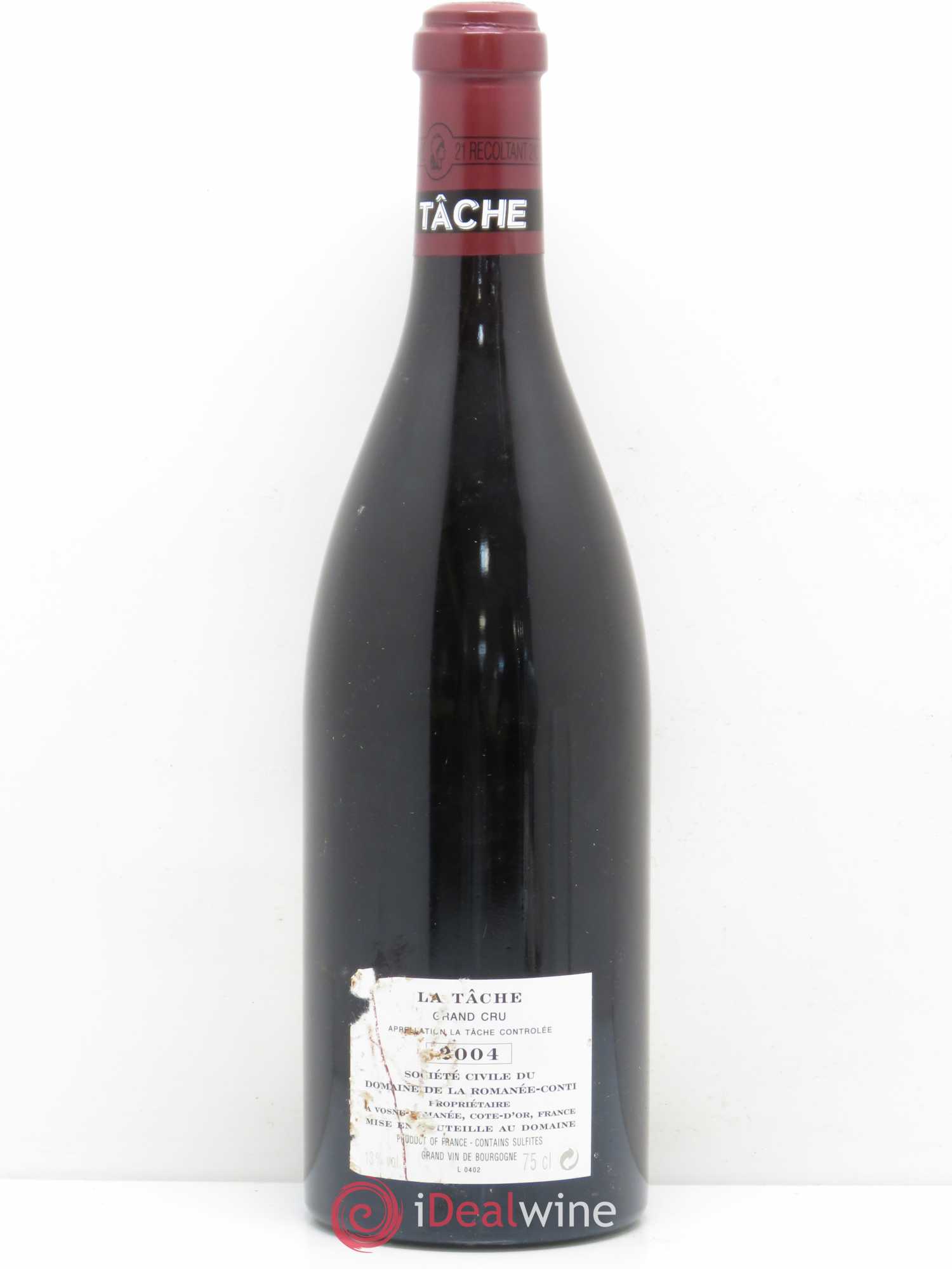 La Tâche Grand Cru Domaine de la Romanée-Conti 2004 - Lot de 1 bouteille - 1