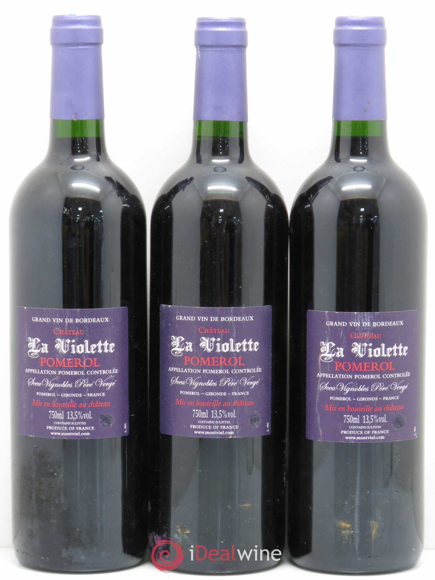 Château la Violette 2006 - Lot de 3 bouteilles - 1