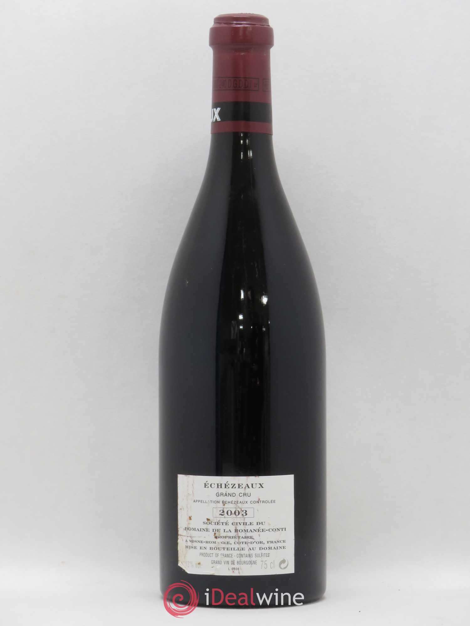 Echezeaux Grand Cru Domaine de la Romanée-Conti 2003 - Lot de 1 bouteille - 1