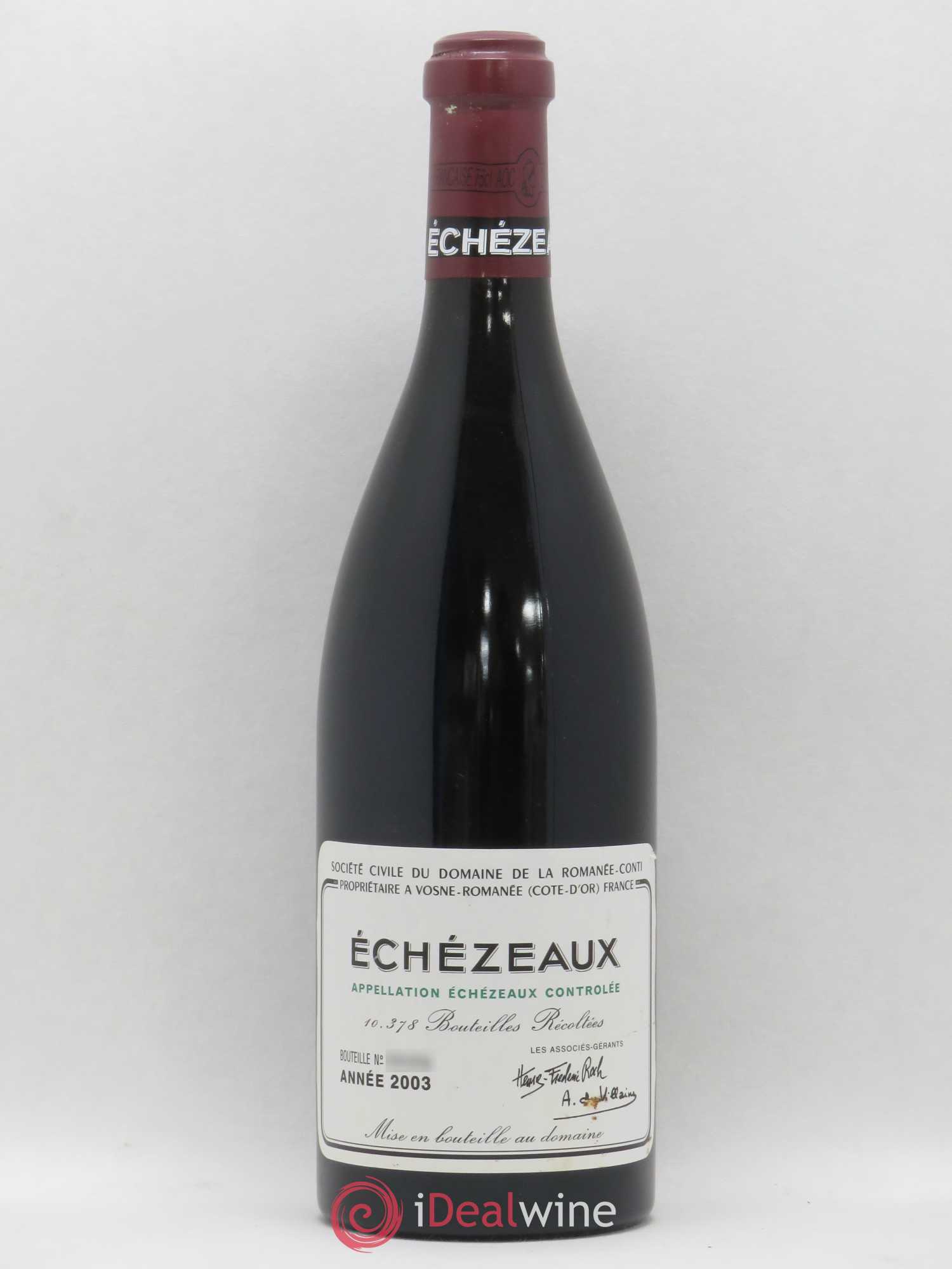 Echezeaux Grand Cru Domaine de la Romanée-Conti 2003 - Lot de 1 bouteille - 0