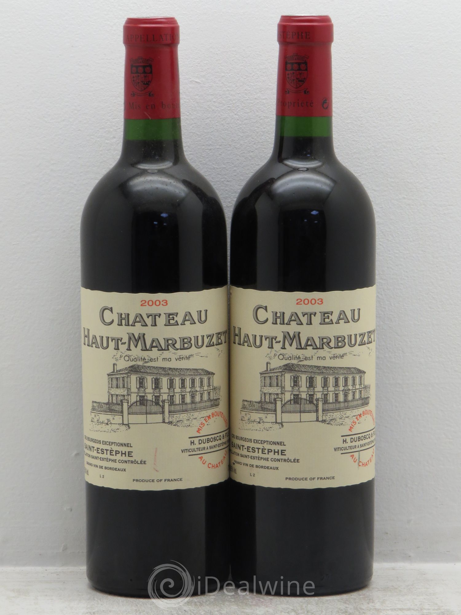 Château Haut Marbuzet 2003 - Lot de 2 bouteilles - 0