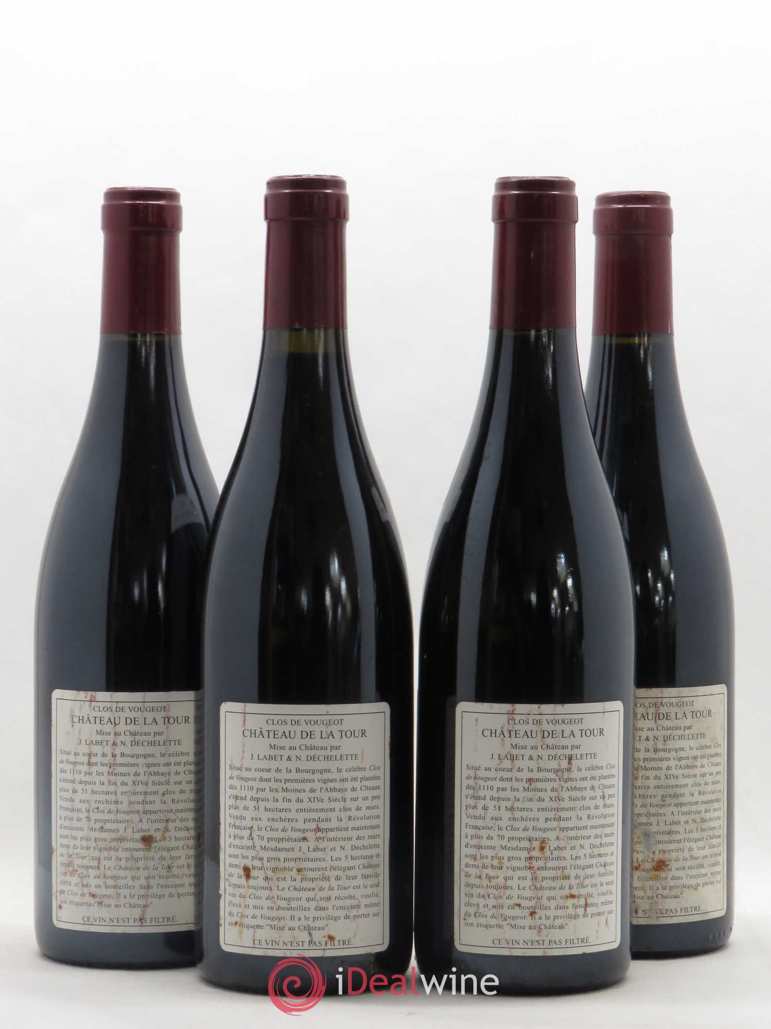 Clos de Vougeot Grand Cru Vieilles Vignes Château de La Tour 2003 - Lot de 4 bouteilles - 1
