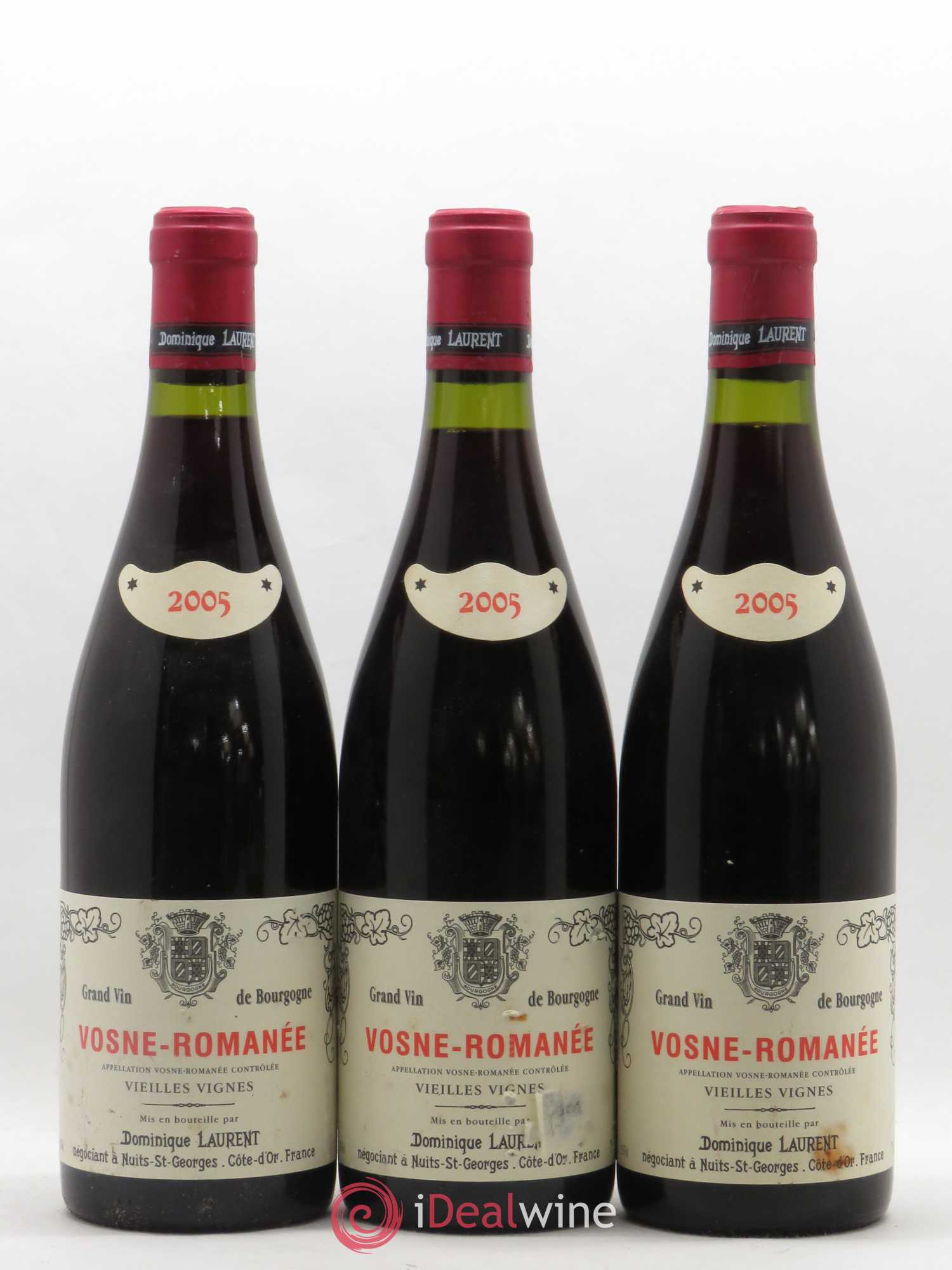 Vosne-Romanée Vieilles vignes Dominique Laurent 2005 - Lot de 3 bouteilles - 0