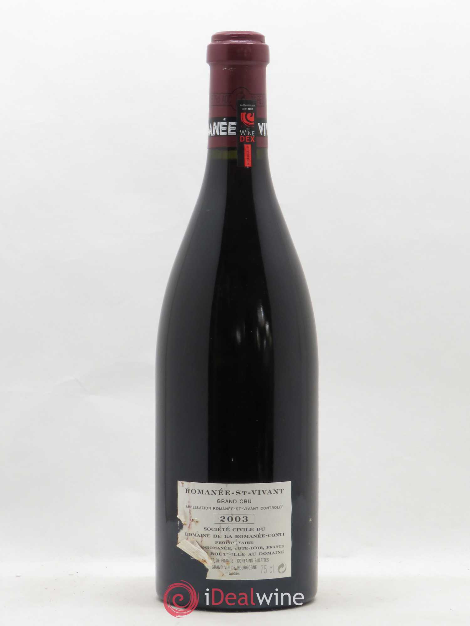 Romanée-Saint-Vivant Grand Cru Domaine de la Romanée-Conti 2003 - Lot de 1 bouteille - 1