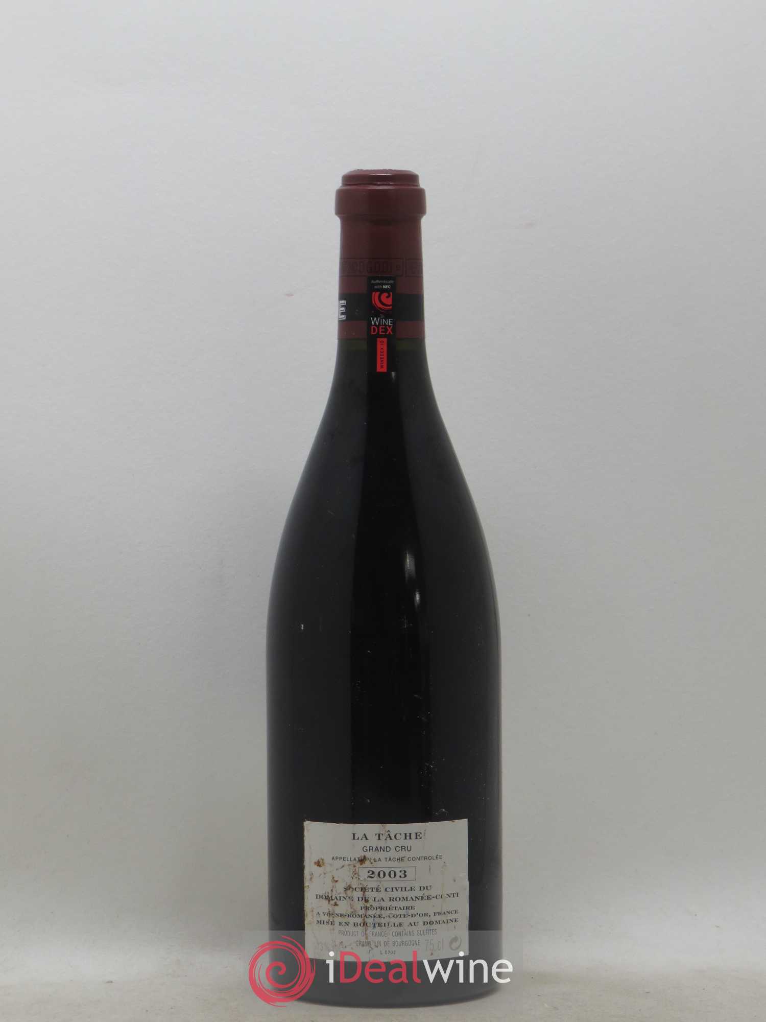 La Tâche Grand Cru Domaine de la Romanée-Conti 2003 - Lot de 1 bouteille - 1