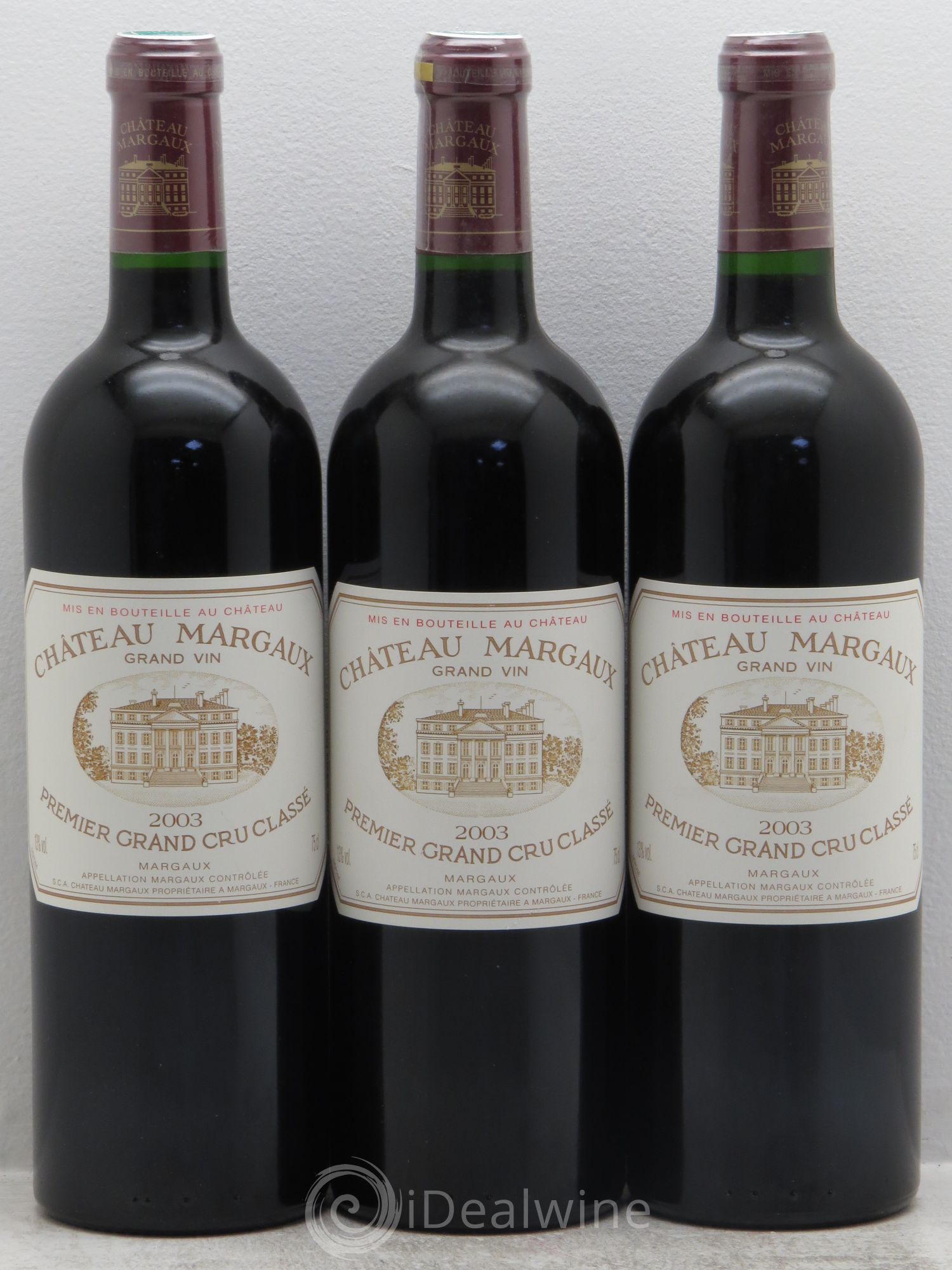 Château Margaux 1er Grand Cru Classé 2003 - Lot de 3 bouteilles - 0