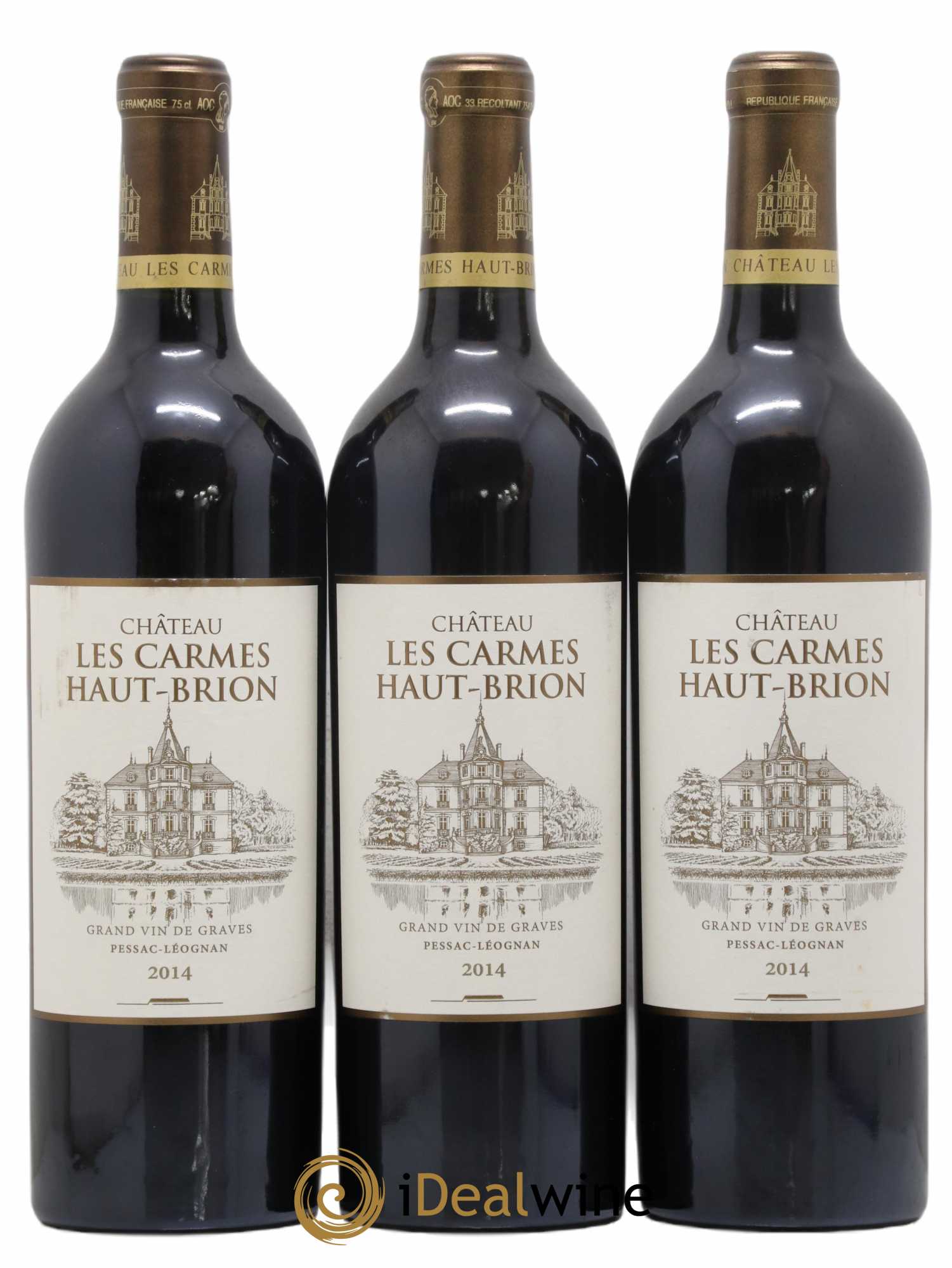 Château Les Carmes Haut-Brion 2014 - Lot of 3 bottles - 0