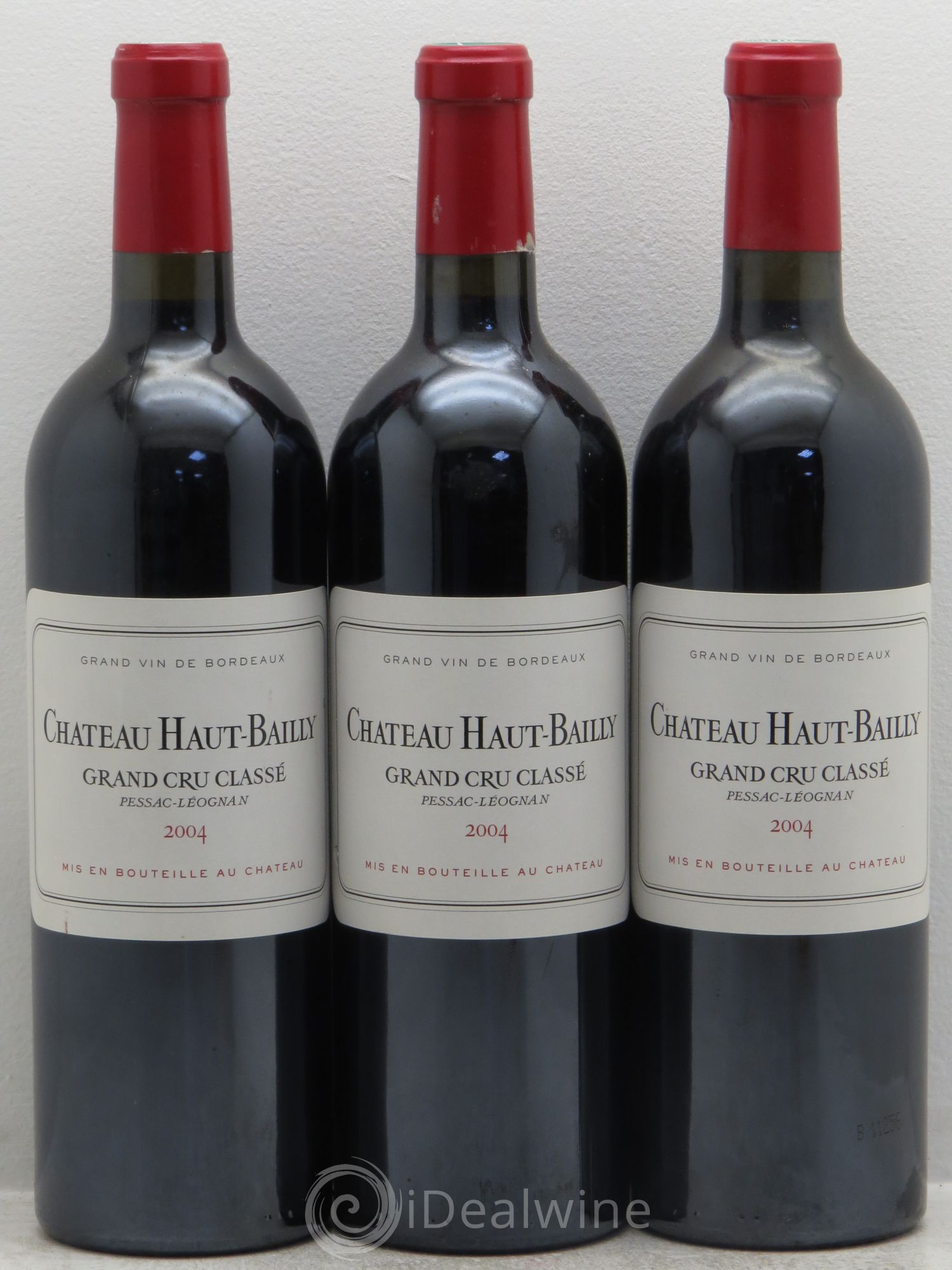 Château Haut-Bailly Cru Classé de Graves 2004 - Lot de 3 bouteilles - 0