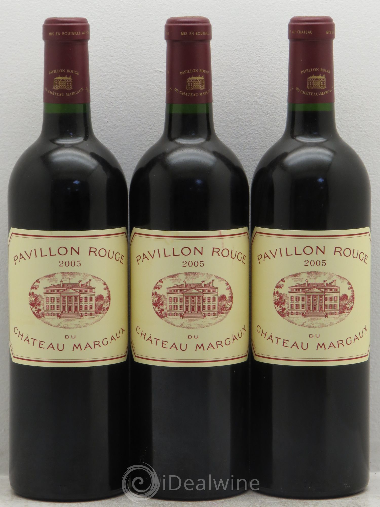 Pavillon Rouge du Château Margaux Second Vin 2005 - Lot de 3 bouteilles - 0