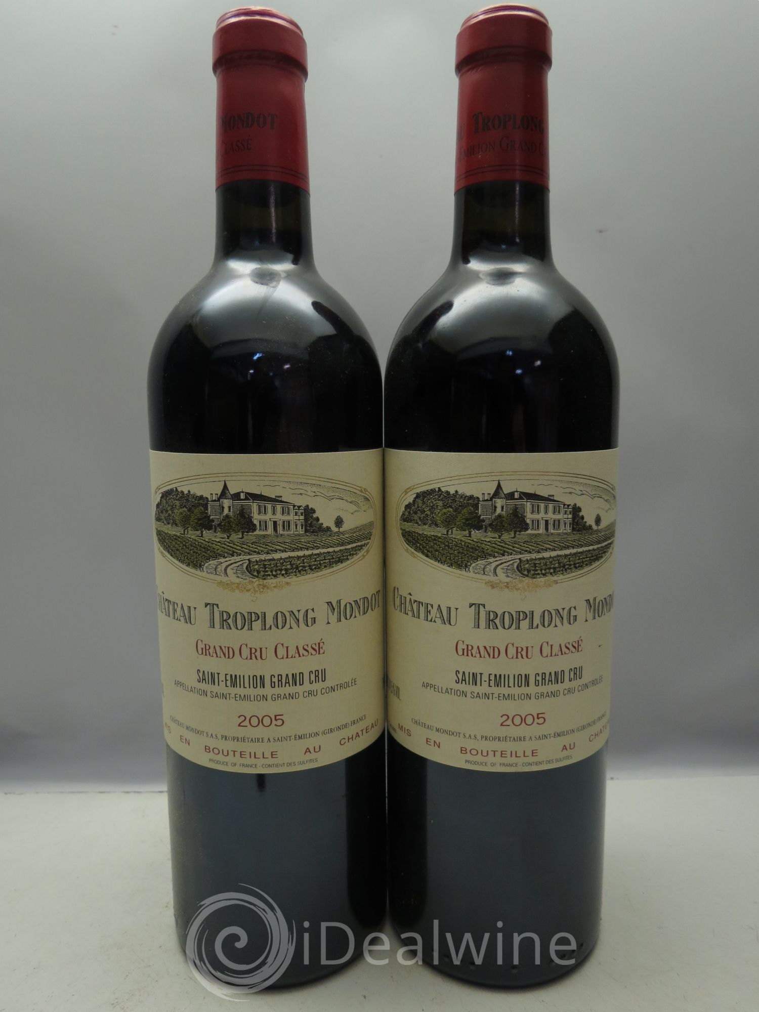 Château Troplong Mondot 1er Grand Cru Classé B 2005 - Lot de 12 bouteilles - 0