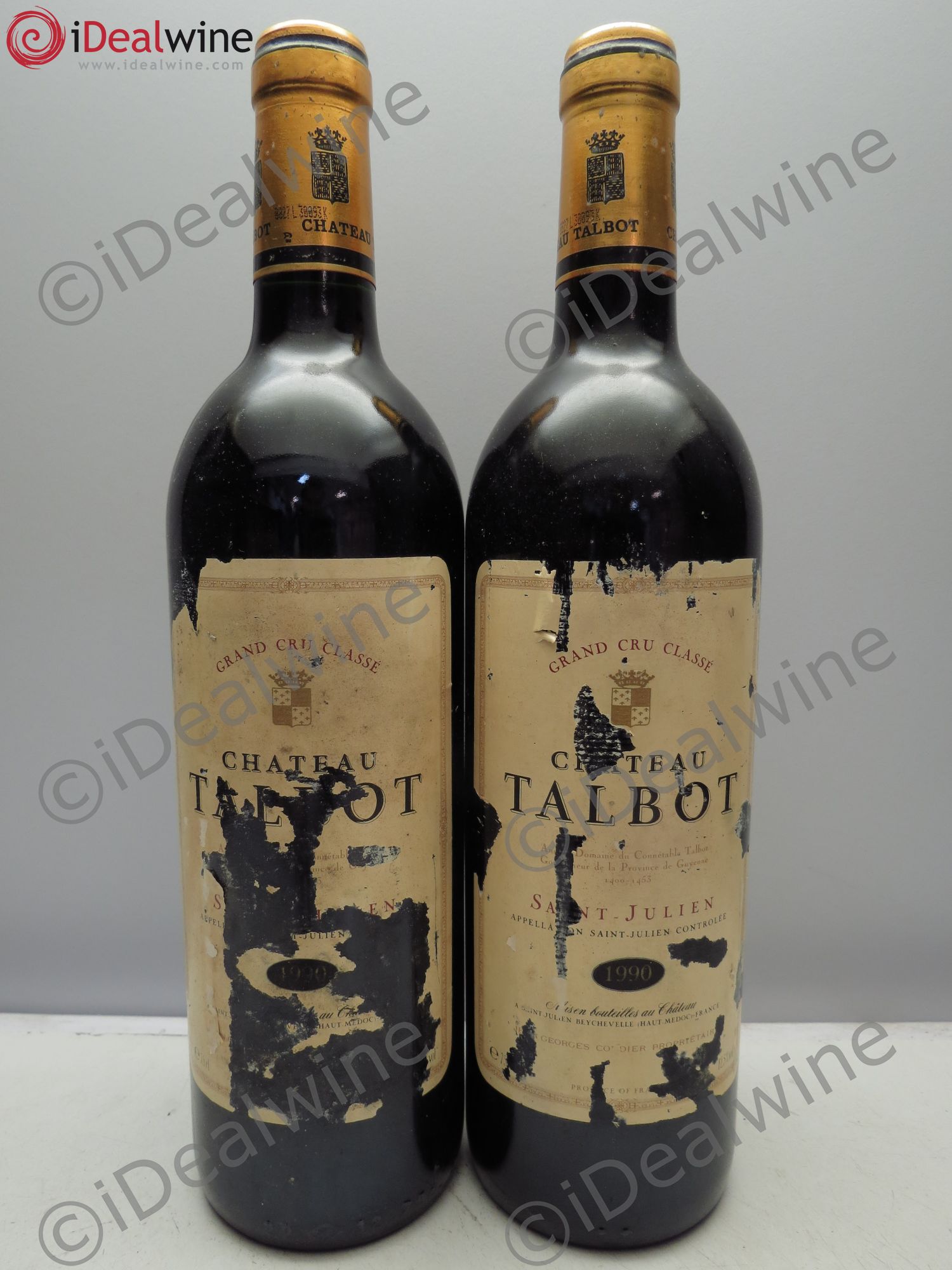 Château Talbot 4ème Grand Cru Classé 1990 - Lot de 2 bouteilles - 0