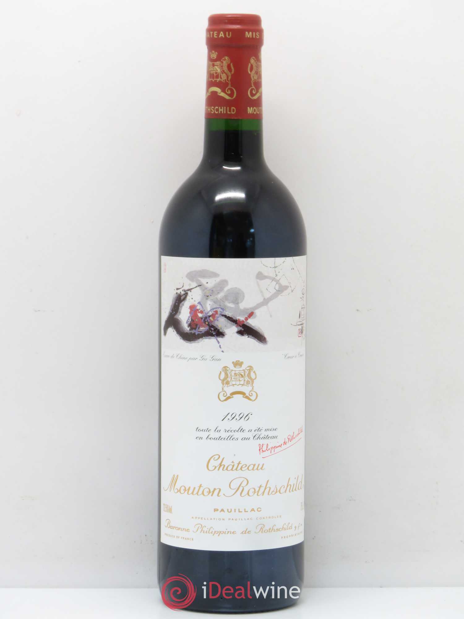 Château Mouton Rothschild 1er Grand Cru Classé 1996 - Lot de 1 bouteille - 0