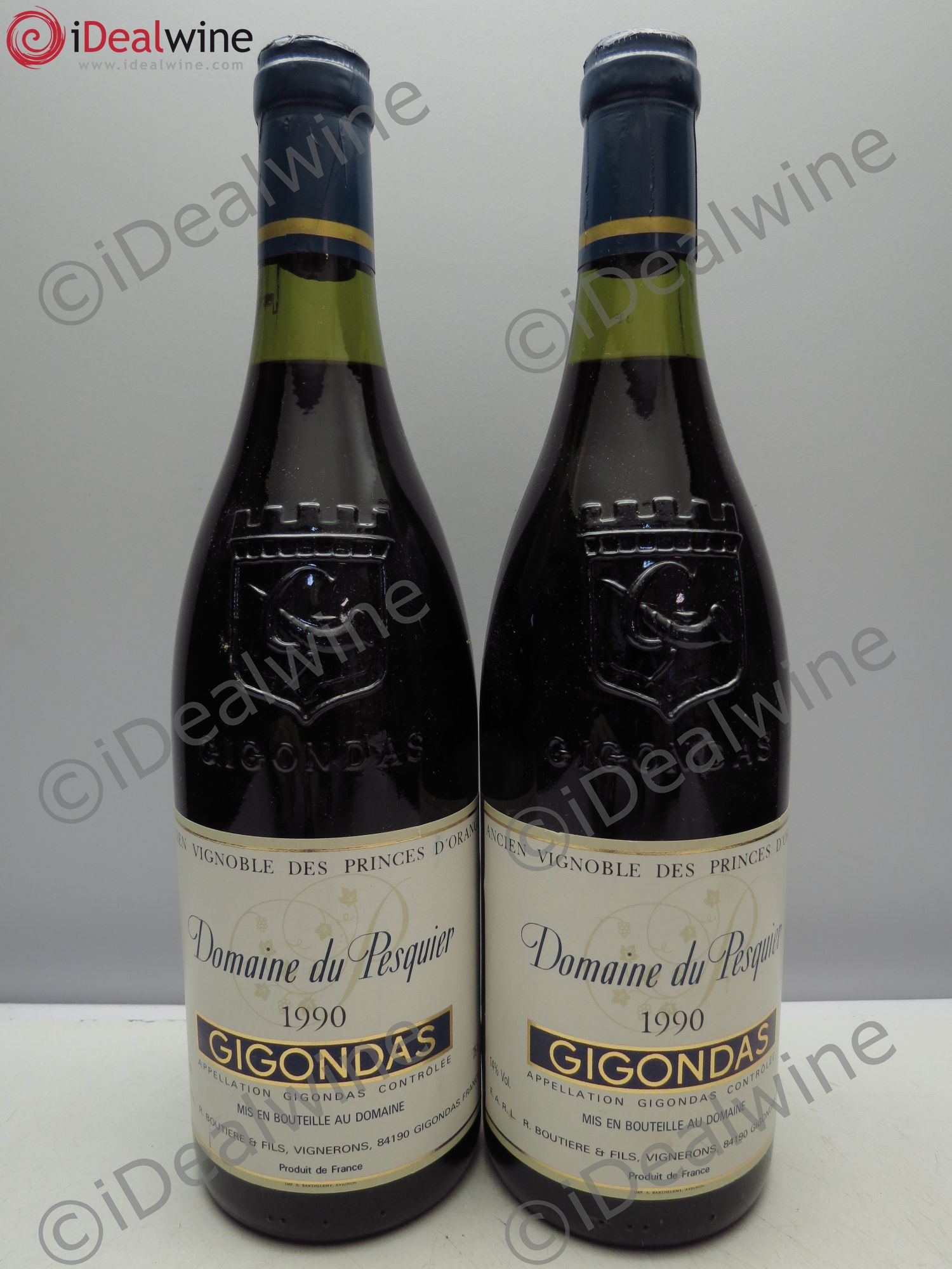 Gigondas 1990 - Lot de 2 bouteilles - 0