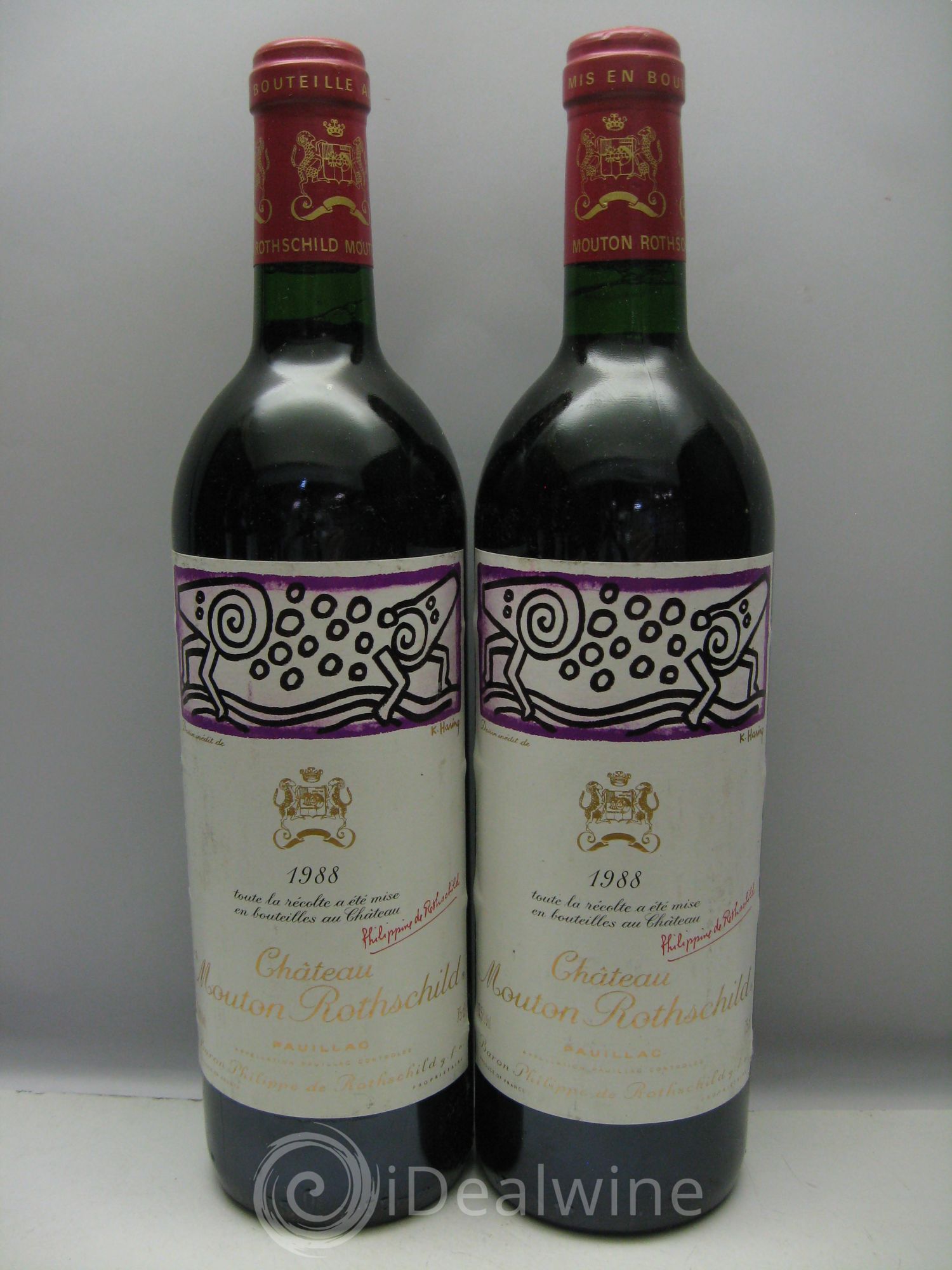 Château Mouton Rothschild 1er Grand Cru Classé 1988 - Lot de 6 bouteilles - 0