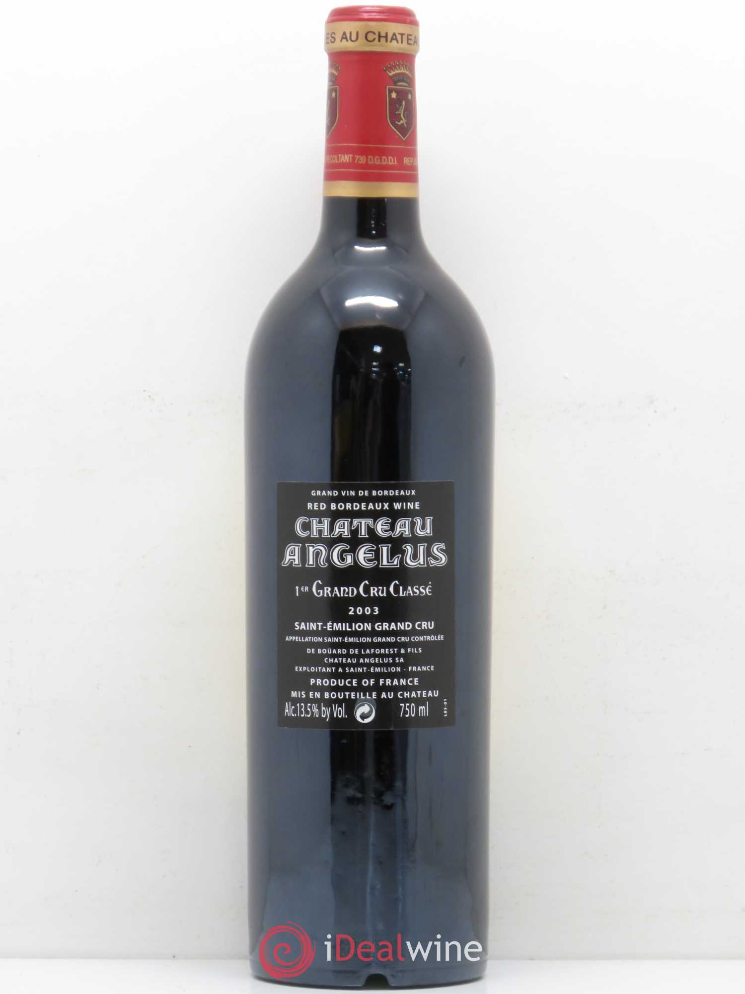 Château Angélus 1er Grand Cru Classé A 2003 - Lot de 1 bouteille - 1