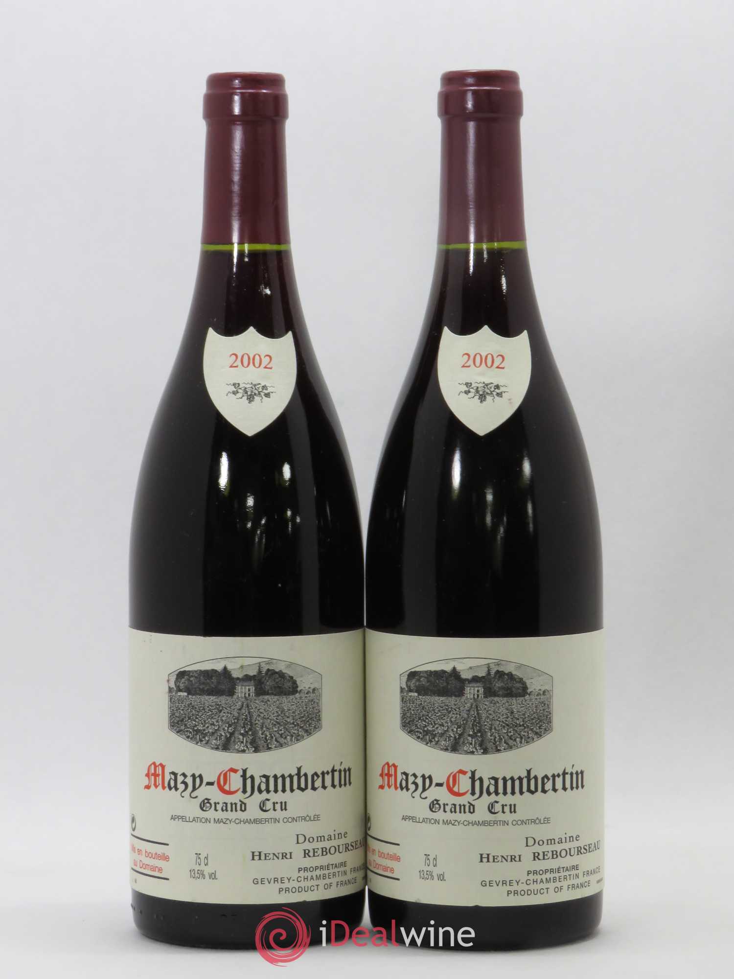 Mazis-Chambertin Grand Cru Henri Rebourseau 2002 - Lot de 2 bouteilles - 0