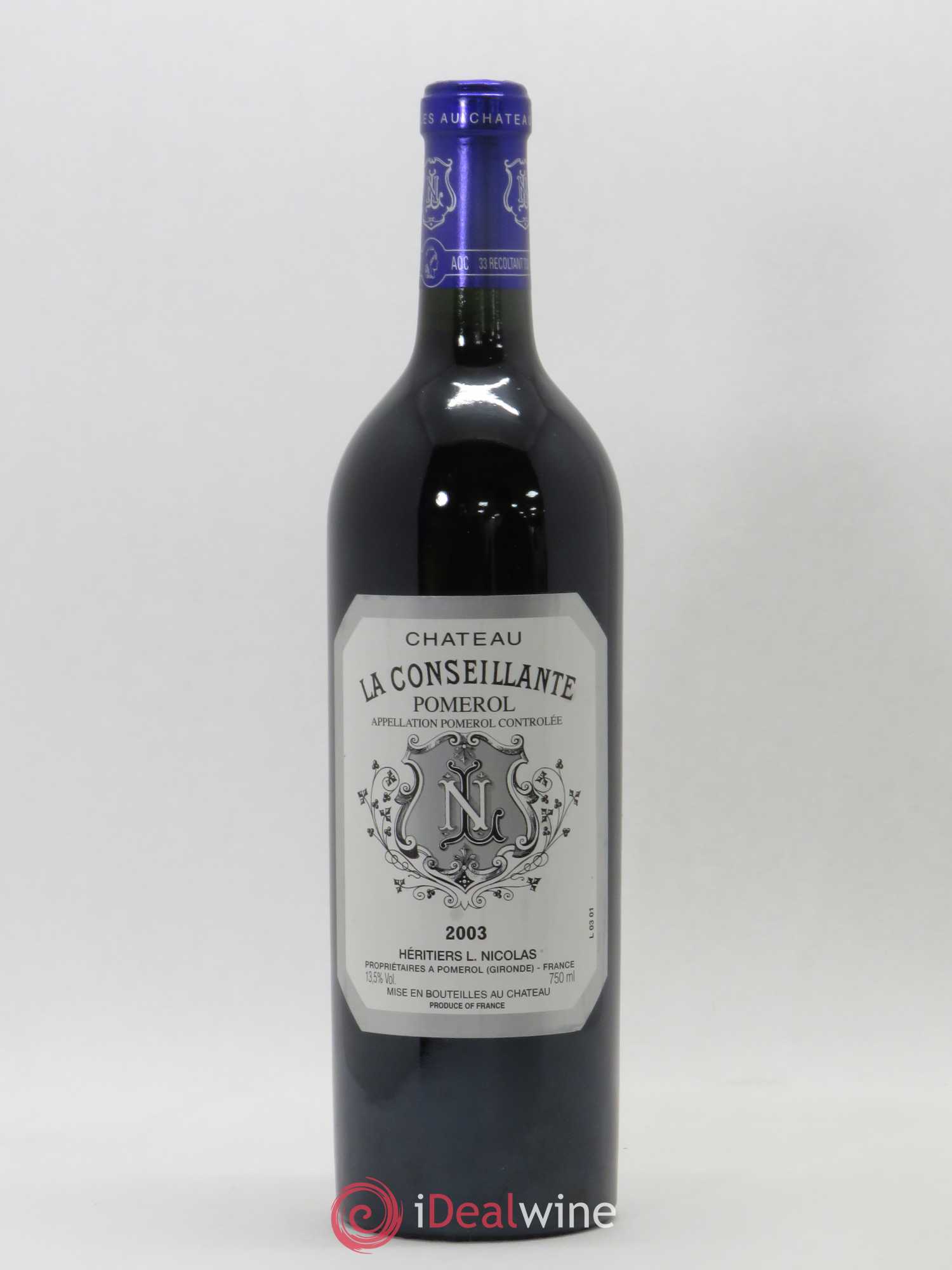 Château la Conseillante 2003 - Lot de 1 bouteille - 0