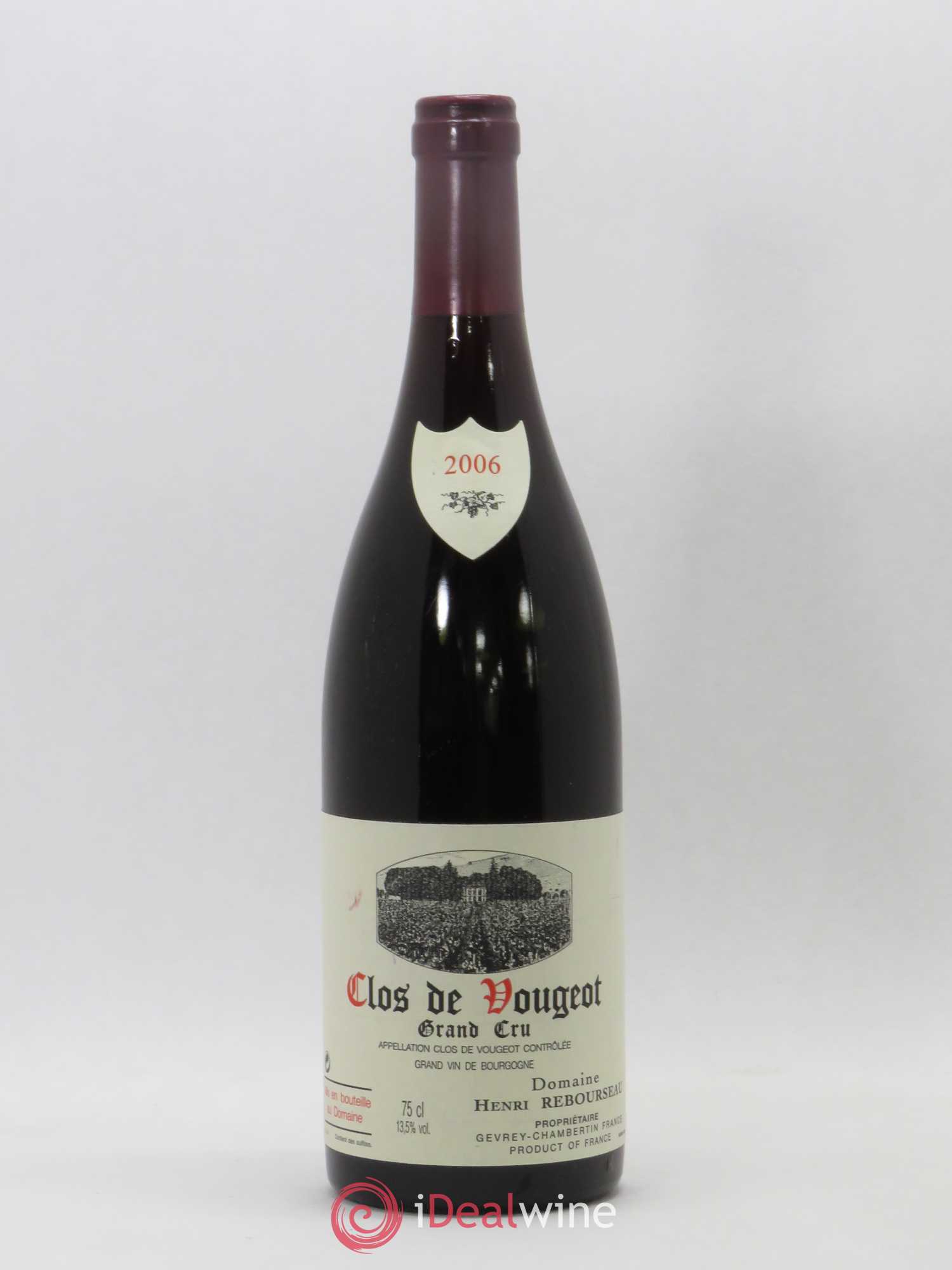 Clos de Vougeot Grand Cru Henri Rebourseau (Domaine) 2006 - Lot de 1 bouteille - 0