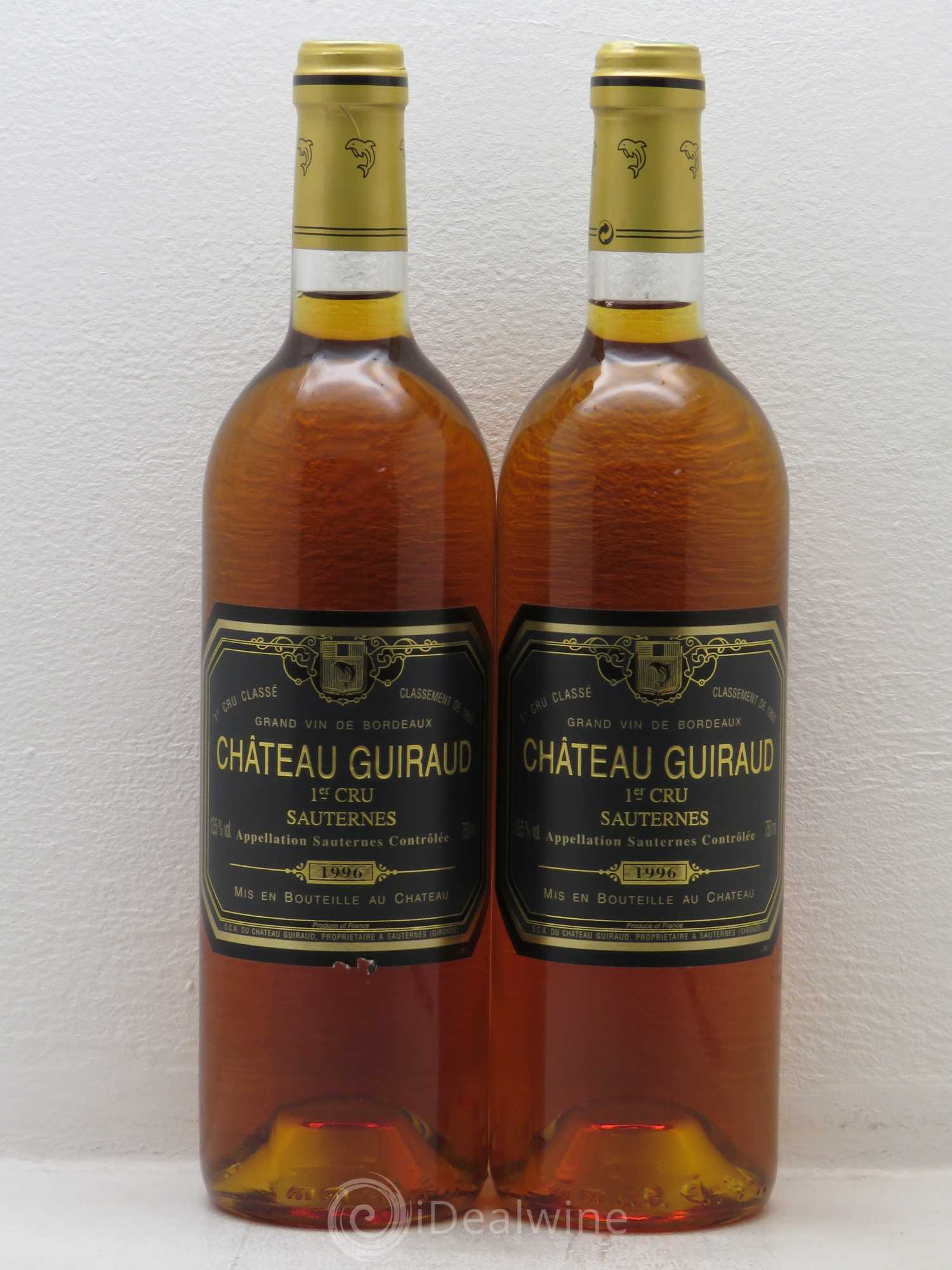 Château Guiraud 1er Grand Cru Classé 1996 - Lotto di 2 bottiglie - 0