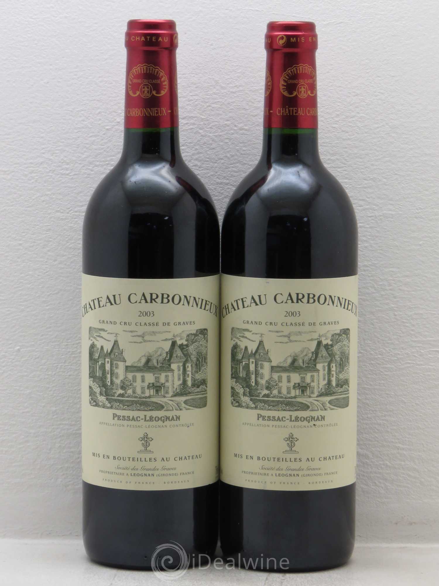 Château Carbonnieux Cru Classé de Graves 2003 - Lot de 2 bouteilles - 0