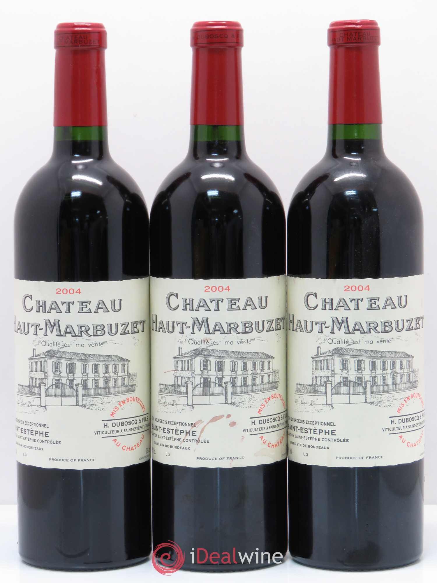 Château Haut Marbuzet 2004 - Lot de 3 bouteilles - 0