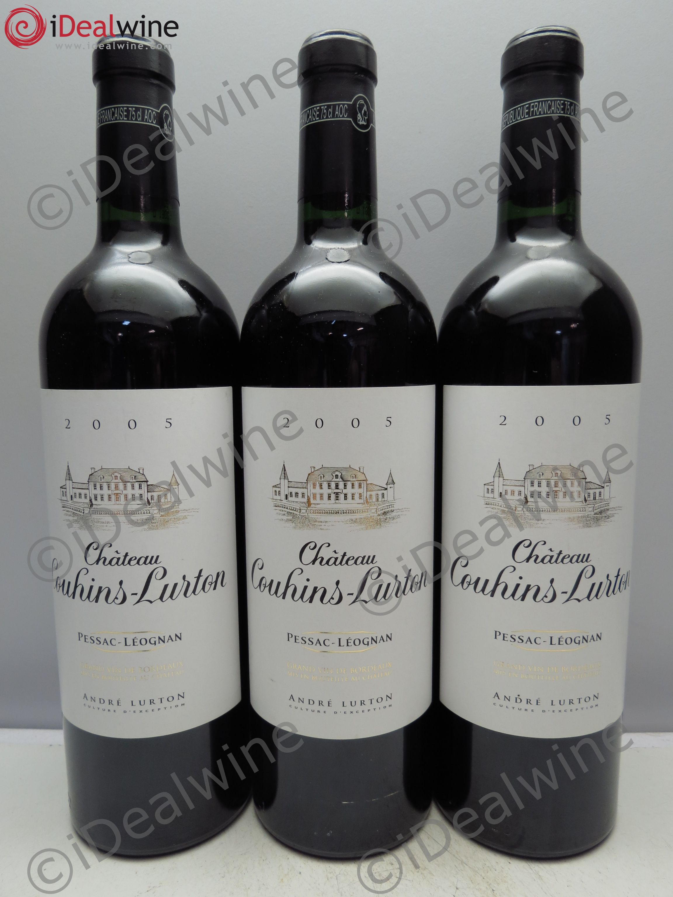 Château Couhins-Lurton Cru Classé de Graves 2005 - Lot de 3 bouteilles - 0