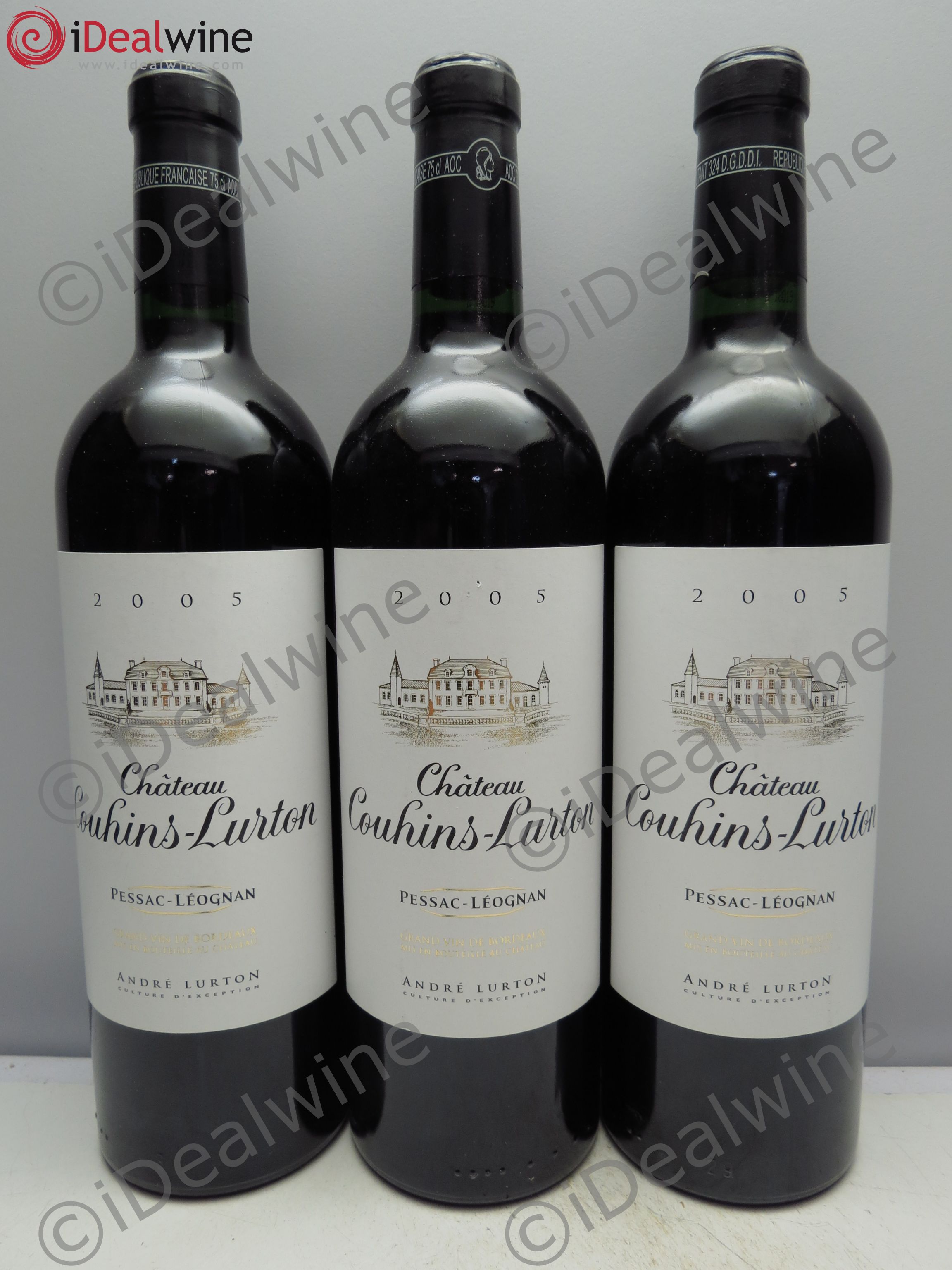 Château Couhins-Lurton Cru Classé de Graves 2005 - Lot de 3 bouteilles - 0