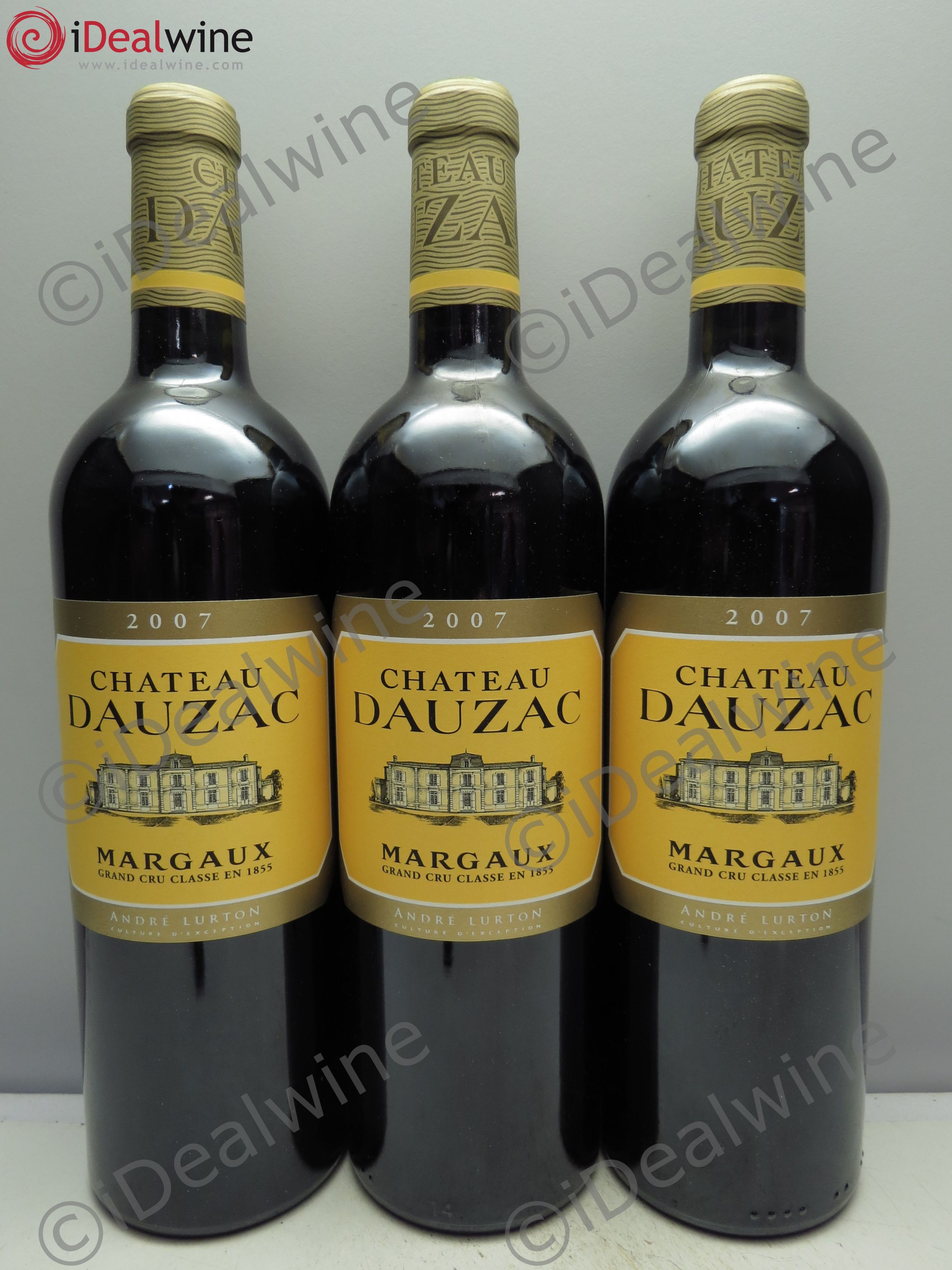 Château Dauzac 5ème Grand Cru Classé 2007 - Lot de 3 bouteilles - 0