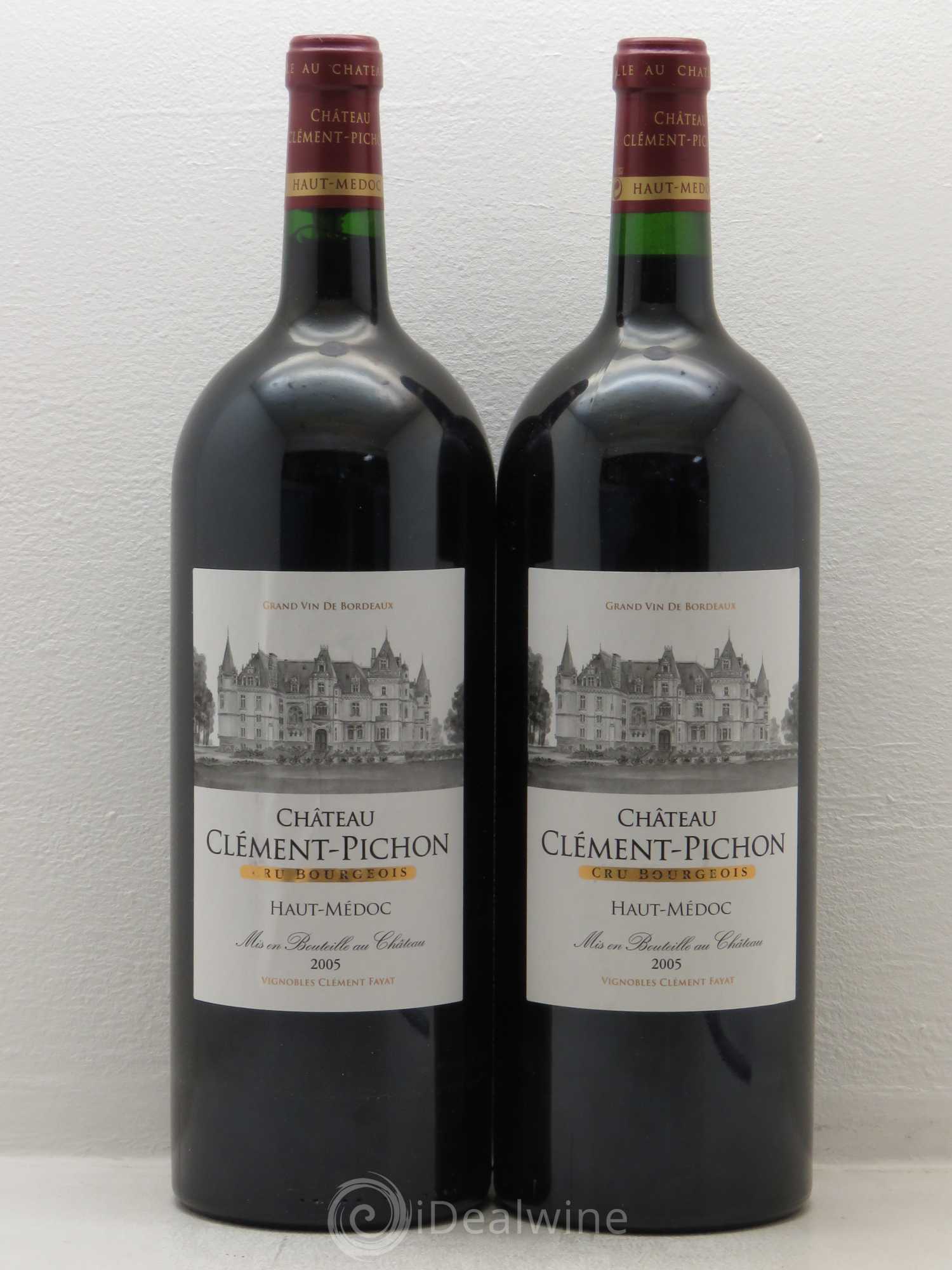 Château Clément-Pichon Cru Bourgeois 2005 - Lot de 2 magnums - 0