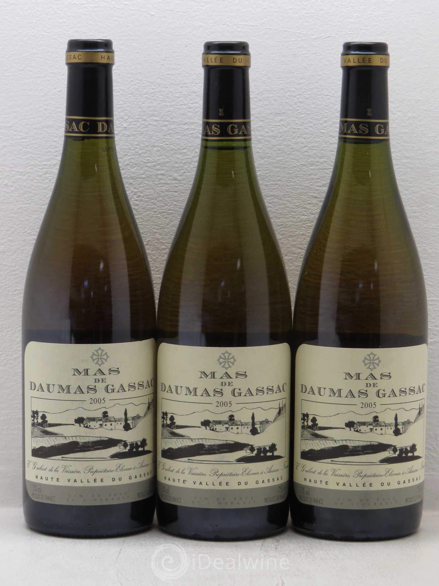 Saint-Guilhem-le-Désert - Cité d'Aniane Mas Daumas Gassac Famille Guibert de La Vaissière 2005 - Lot de 3 bouteilles - 0