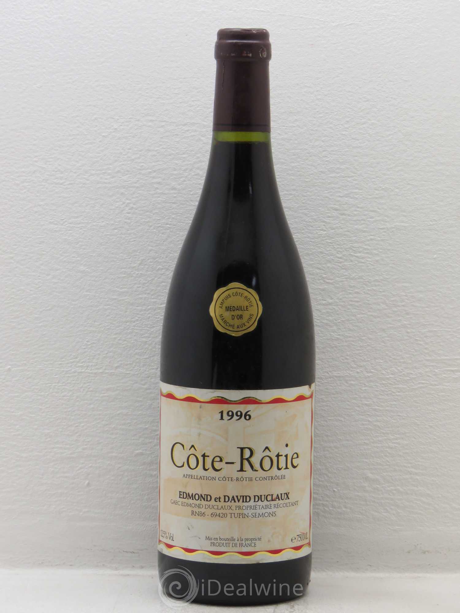 Côte-Rôtie Duclaux 1996 - Posten von 1 Flasche - 0