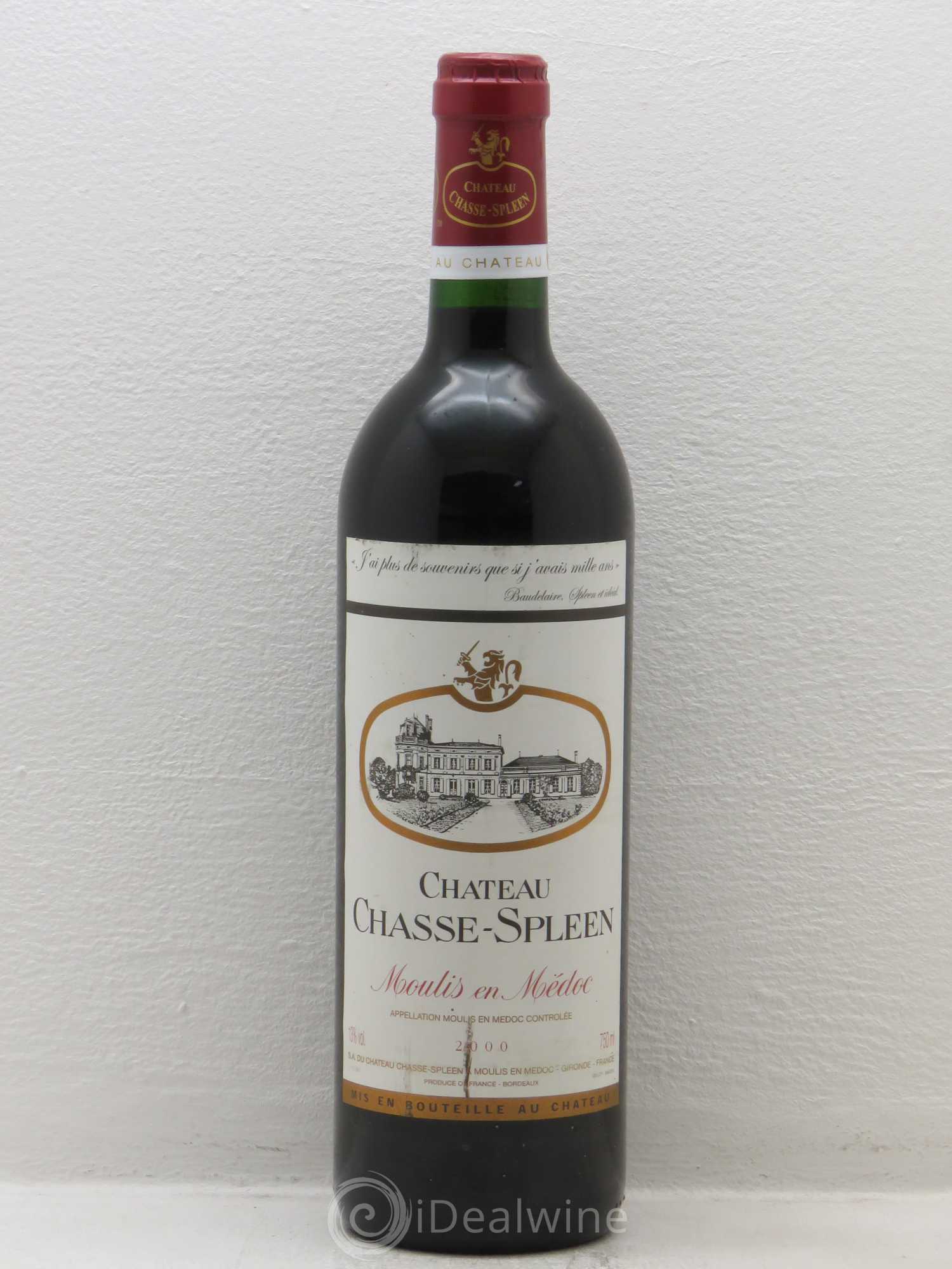 Château Chasse Spleen 2000 - Lot de 1 bouteille - 0