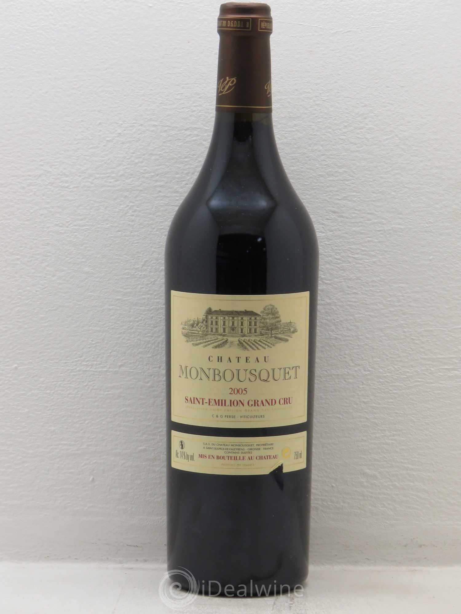 Château Monbousquet Grand Cru Classé 2005 - Lot de 1 bouteille - 0