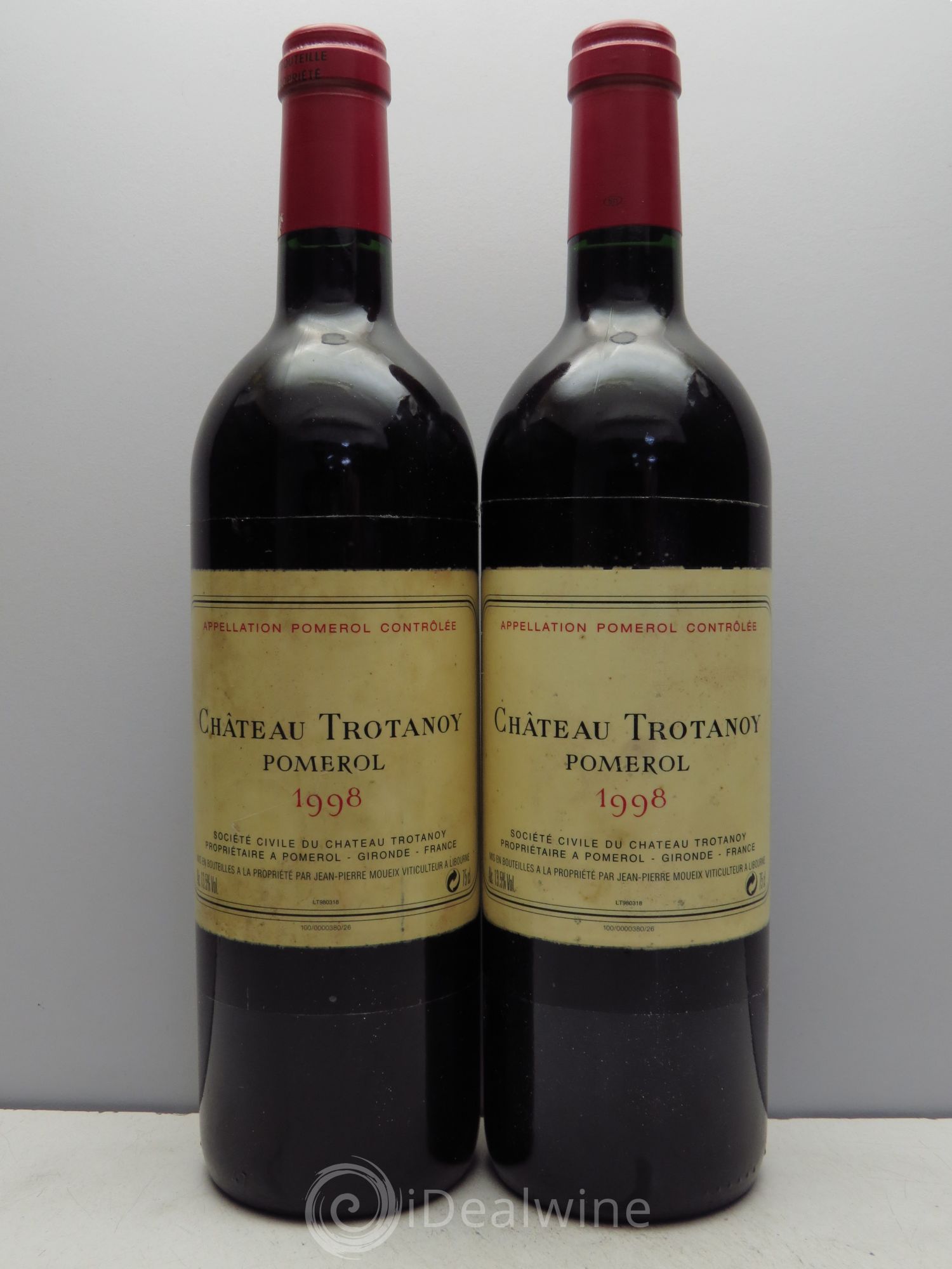 Château Trotanoy (Etiquettes Scotchées) 1998 - Posten von 2 Flaschen - 0